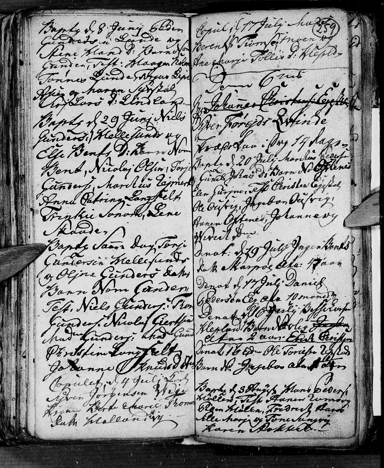 Søgne sokneprestkontor, AV/SAK-1111-0037/F/Fb/Fbb/L0001: Parish register (copy) no. B 1, 1779-1802, p. 259