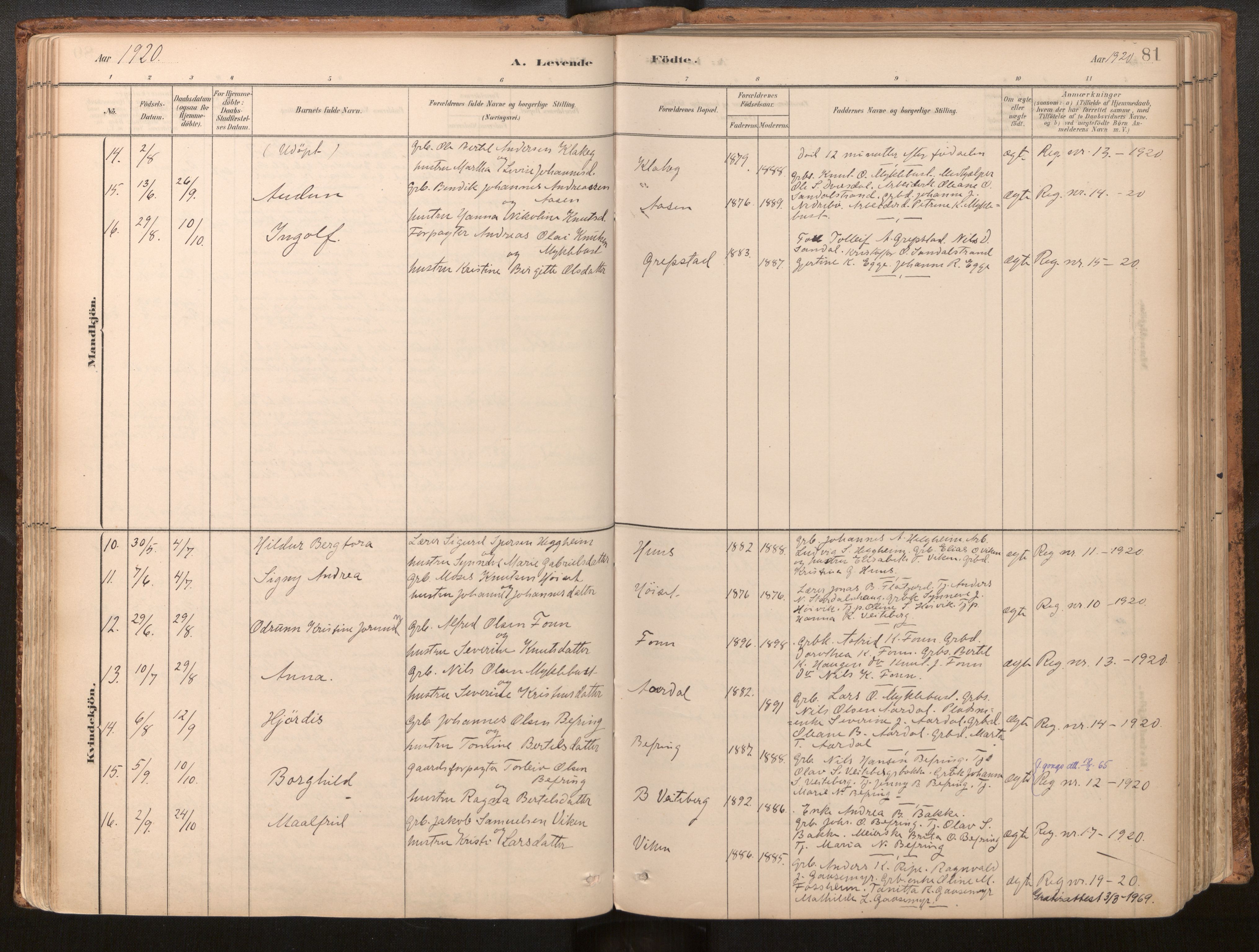 Jølster sokneprestembete, AV/SAB-A-80701/H/Haa/Haac/L0001: Parish register (official) no. C 1, 1882-1928, p. 81