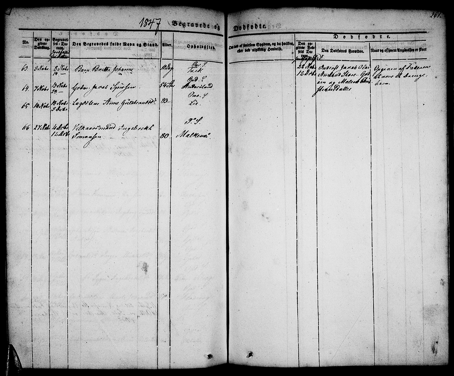 Tysnes sokneprestembete, AV/SAB-A-78601/H/Haa: Parish register (official) no. A 9, 1837-1848, p. 261