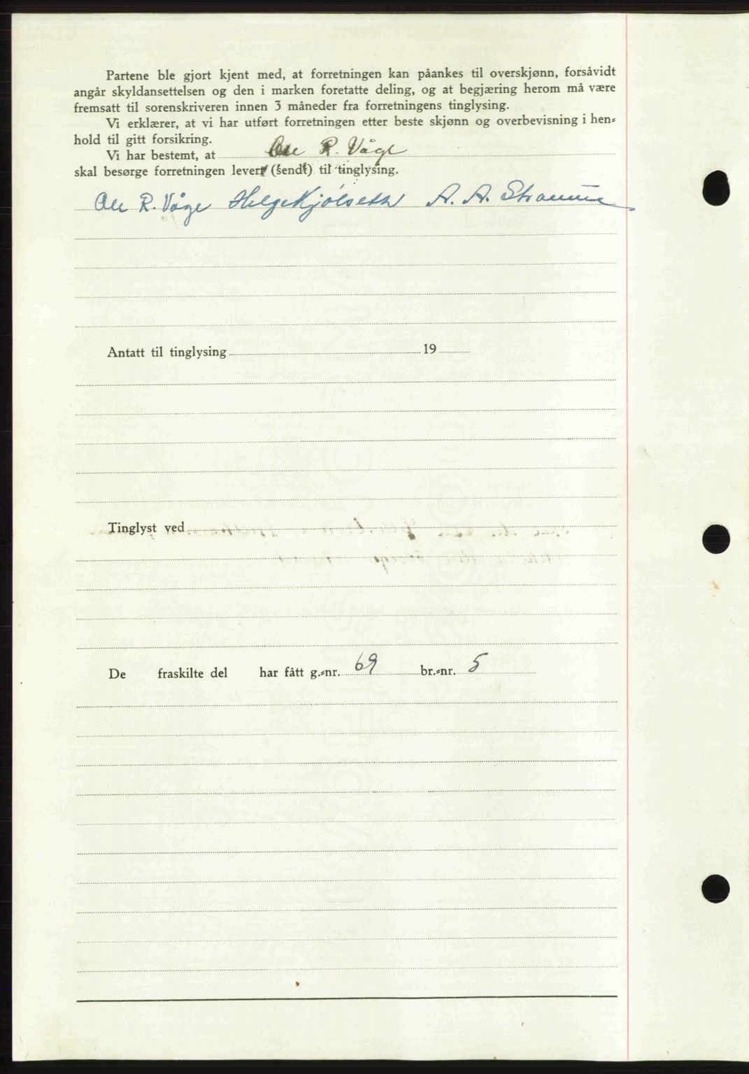 Romsdal sorenskriveri, AV/SAT-A-4149/1/2/2C: Mortgage book no. A20, 1946-1946, Diary no: : 1857/1946