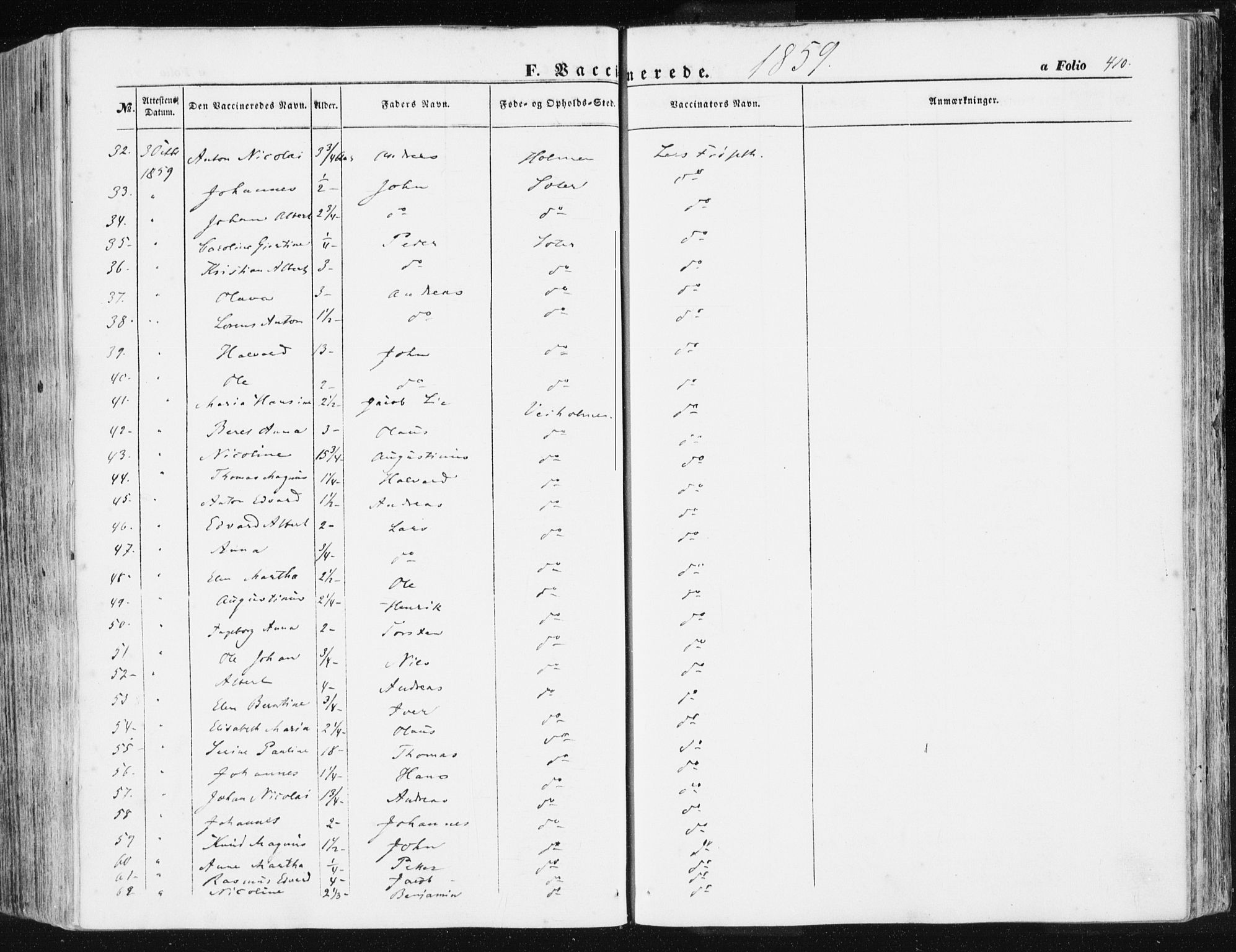 Ministerialprotokoller, klokkerbøker og fødselsregistre - Møre og Romsdal, AV/SAT-A-1454/581/L0937: Parish register (official) no. 581A05, 1853-1872, p. 410