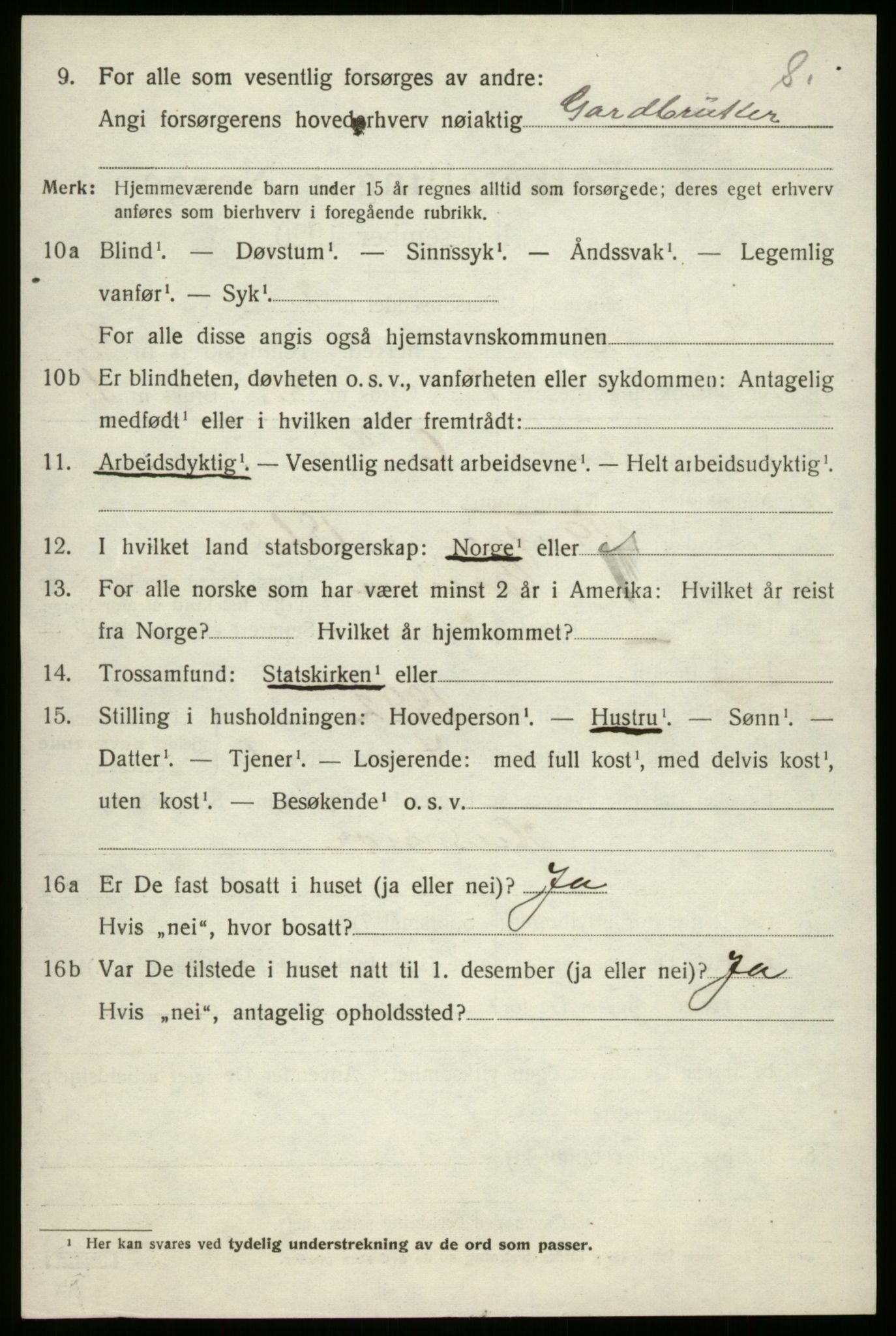 SAB, 1920 census for Innvik, 1920, p. 3902