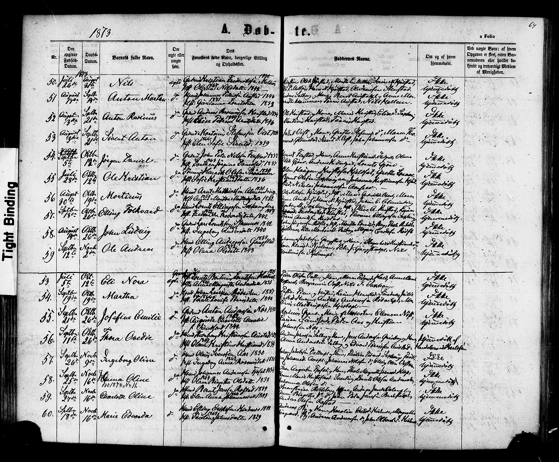 Ministerialprotokoller, klokkerbøker og fødselsregistre - Nord-Trøndelag, AV/SAT-A-1458/730/L0284: Parish register (official) no. 730A09, 1866-1878, p. 64