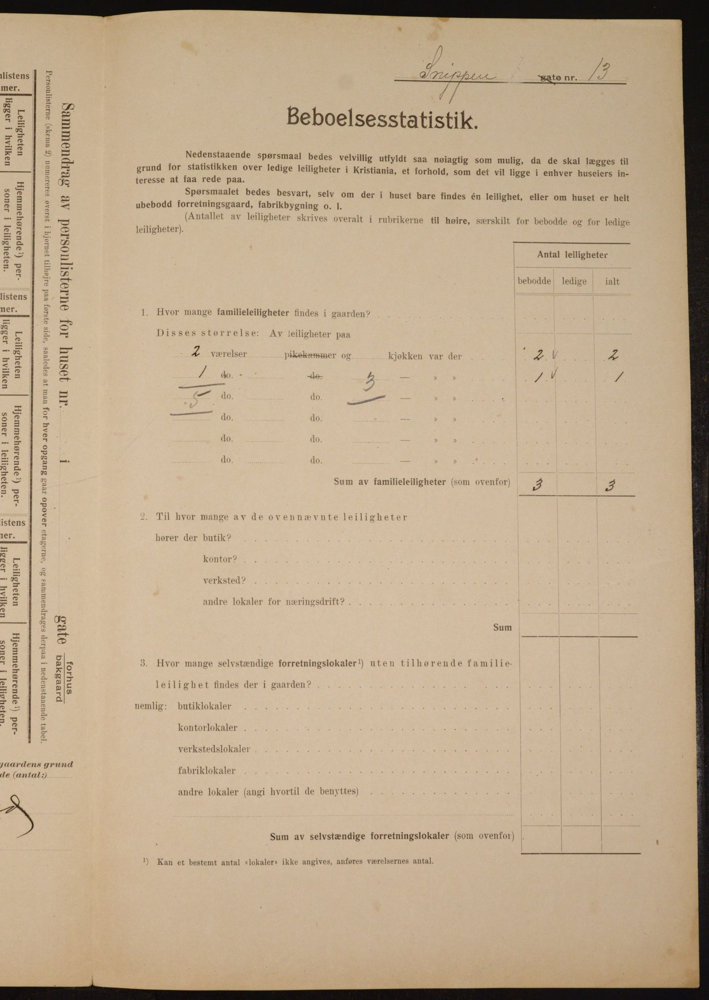 OBA, Municipal Census 1910 for Kristiania, 1910, p. 93491