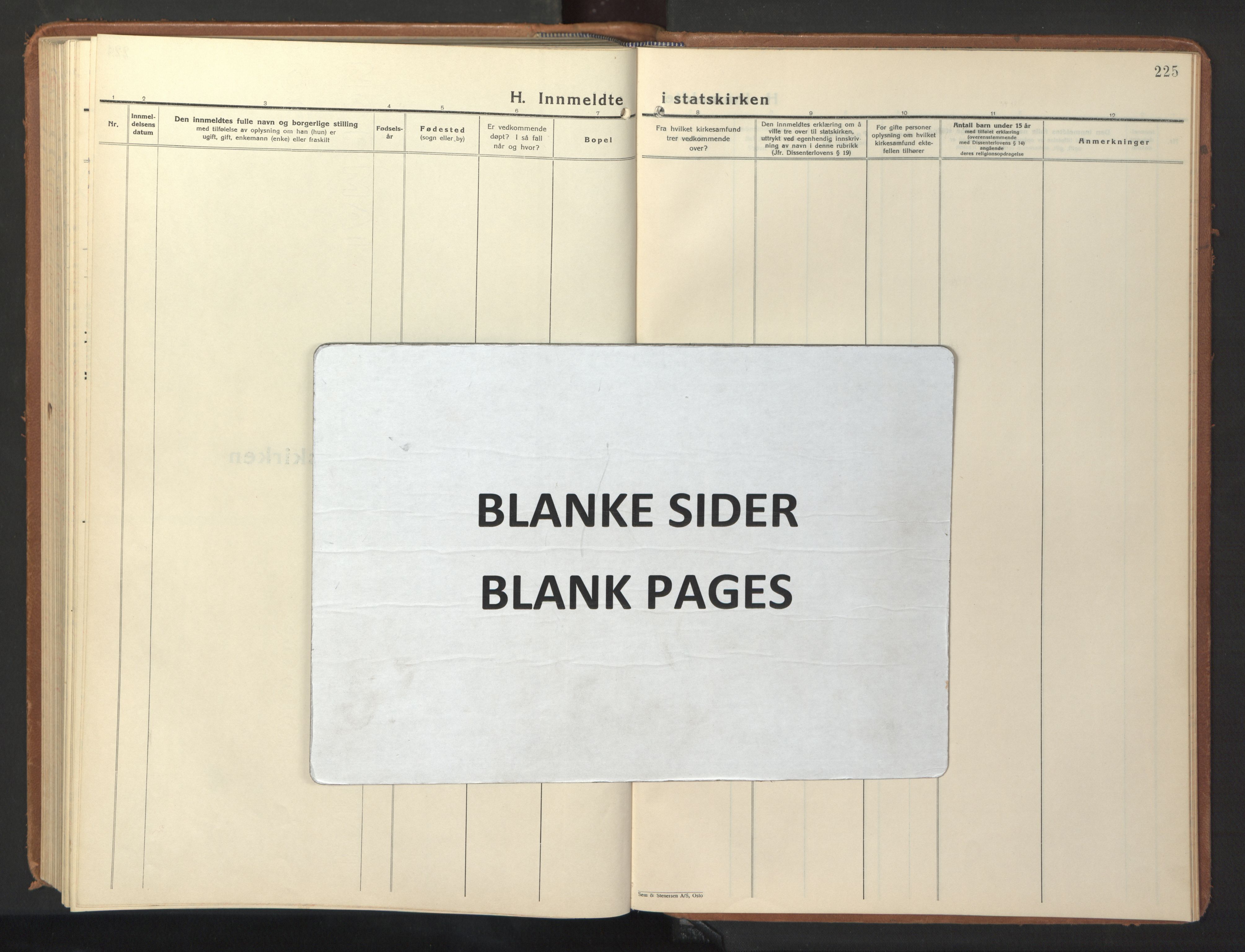 Ministerialprotokoller, klokkerbøker og fødselsregistre - Sør-Trøndelag, SAT/A-1456/640/L0590: Parish register (copy) no. 640C07, 1935-1948, p. 225