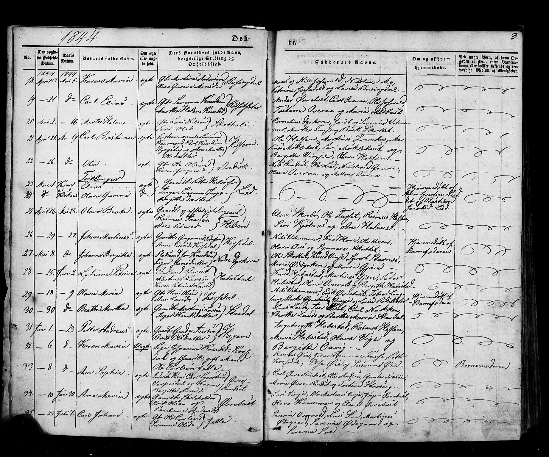 Ministerialprotokoller, klokkerbøker og fødselsregistre - Møre og Romsdal, AV/SAT-A-1454/520/L0275: Parish register (official) no. 520A05, 1844-1881, p. 3