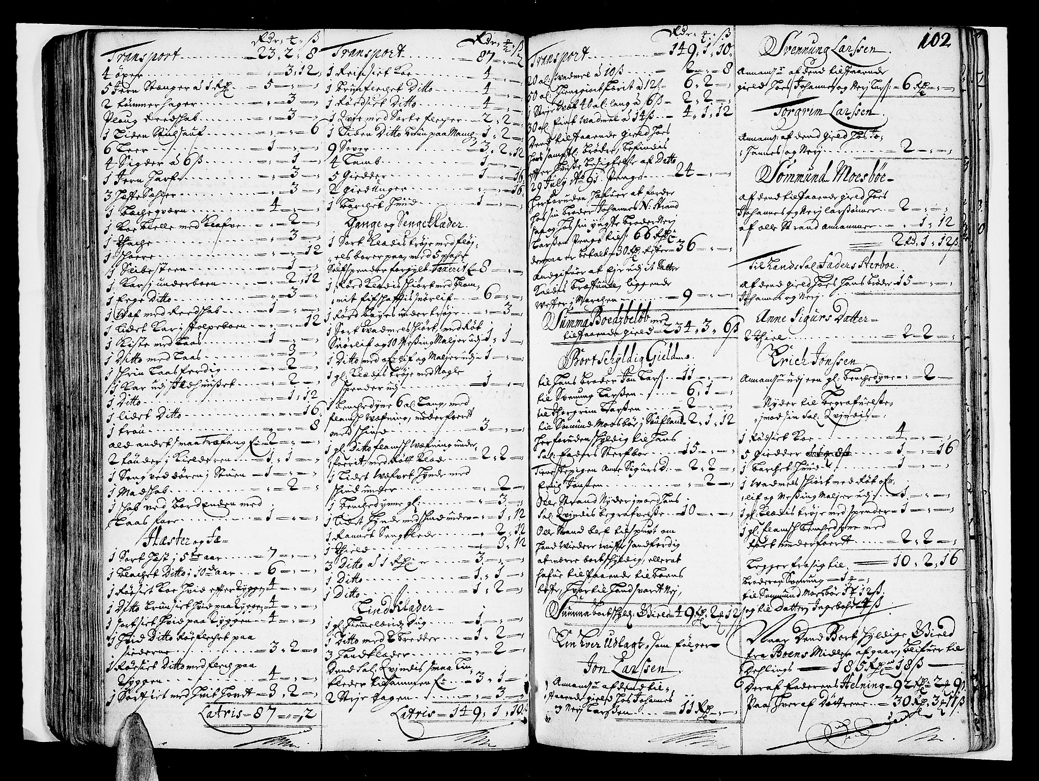 Nedre Telemark sorenskriveri, AV/SAKO-A-135/H/Hb/Hba/L0003: Skifteprotokoll
, 1690-1696, p. 101b-102a