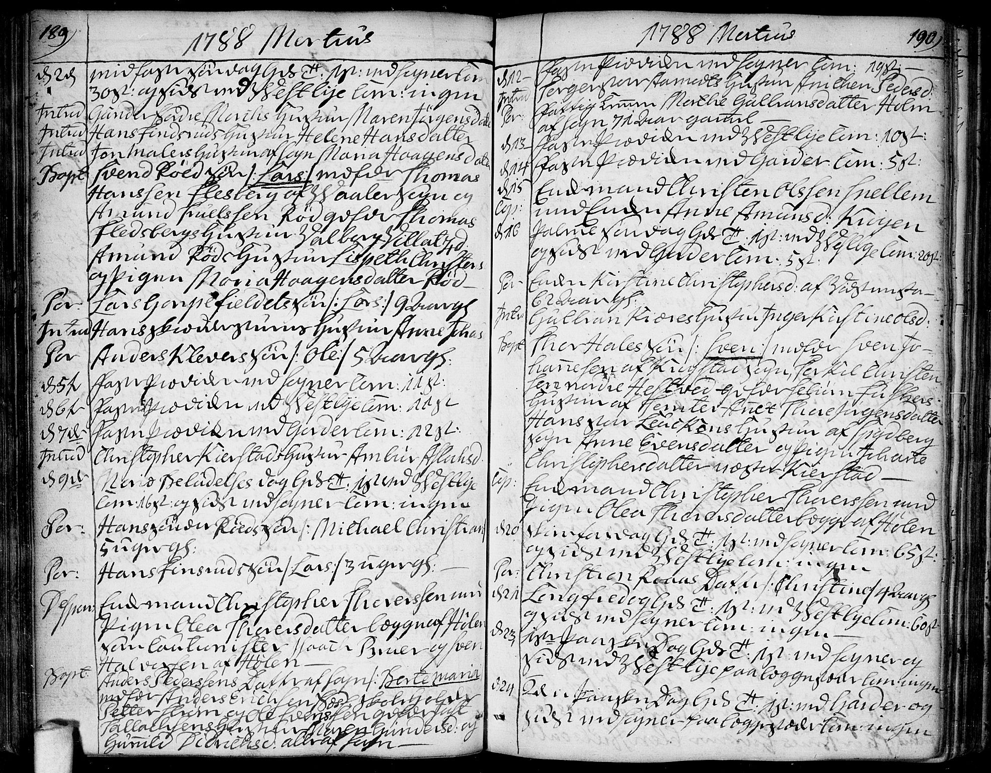 Vestby prestekontor Kirkebøker, SAO/A-10893/F/Fa/L0003: Parish register (official) no. I 3, 1779-1796, p. 189-190