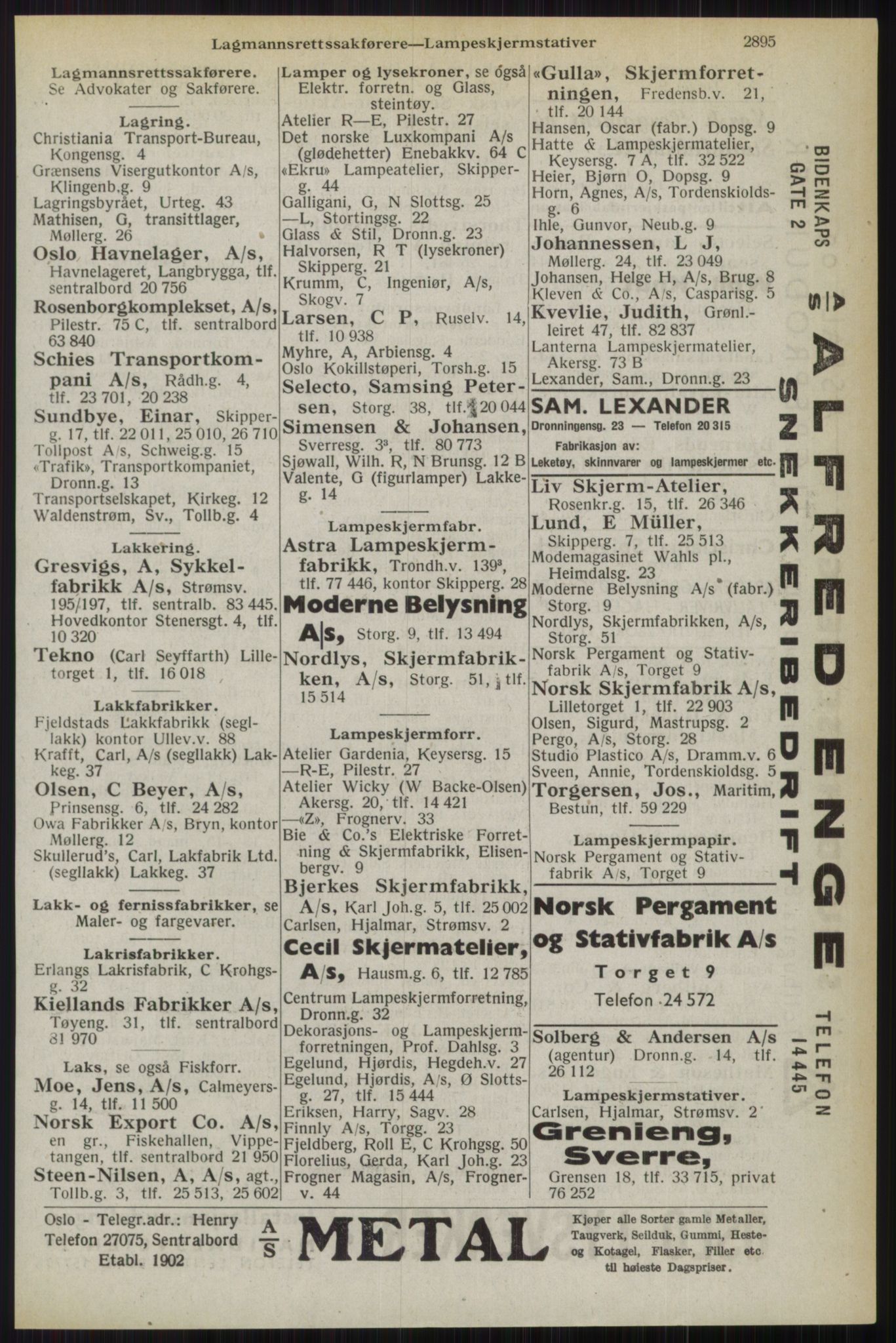 Kristiania/Oslo adressebok, PUBL/-, 1944, p. 2895