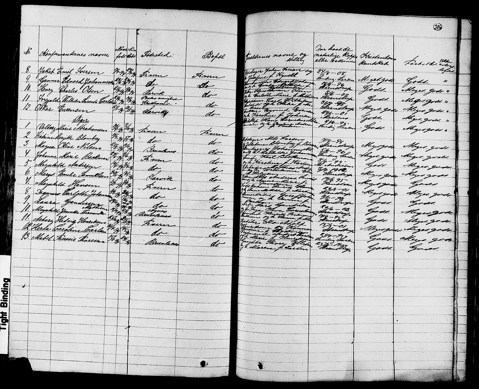 Stavern kirkebøker, AV/SAKO-A-318/G/Ga/L0002: Parish register (copy) no. 2, 1839-1909, p. 386