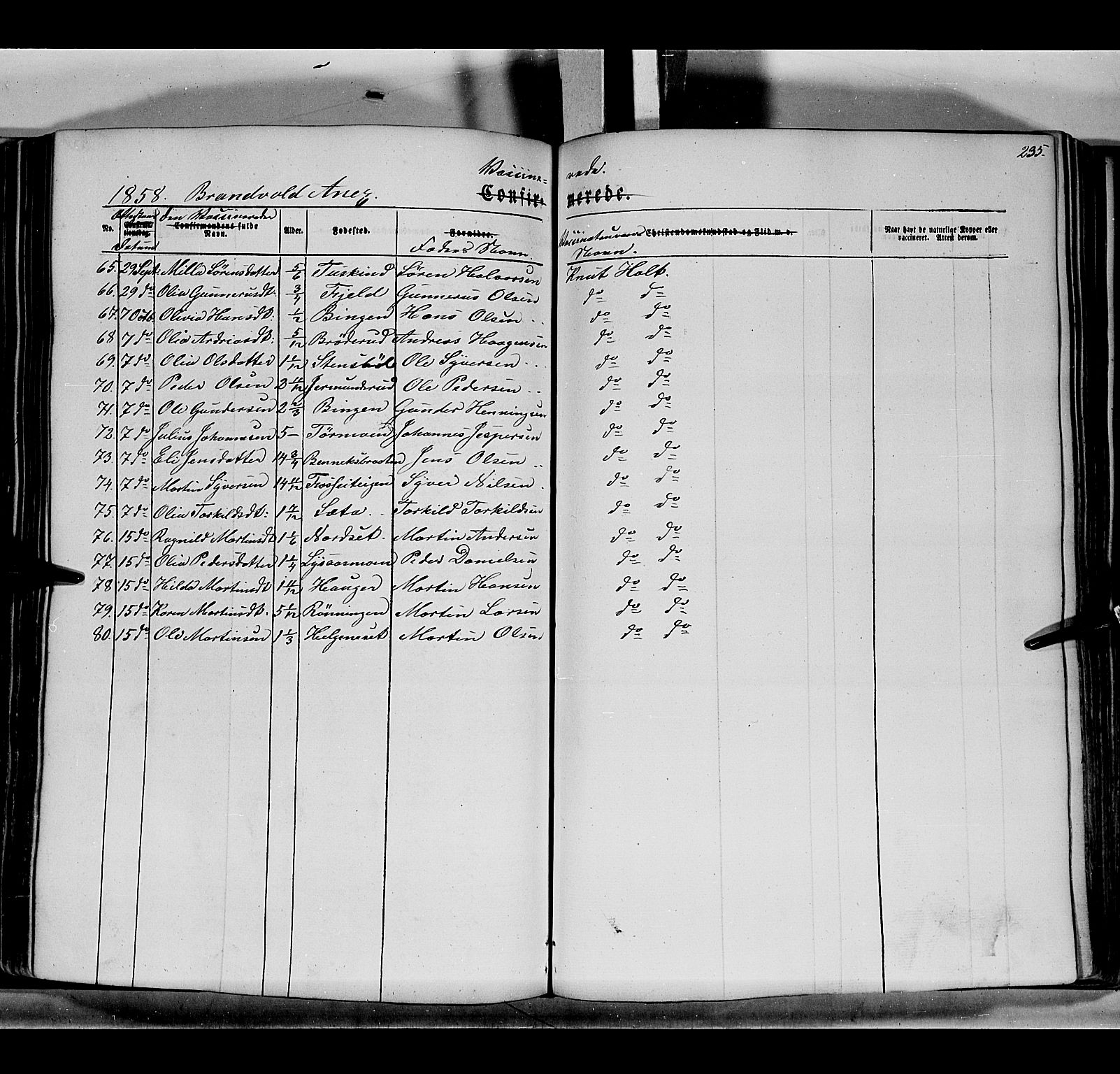 Grue prestekontor, AV/SAH-PREST-036/H/Ha/Haa/L0008: Parish register (official) no. 8, 1847-1858, p. 235