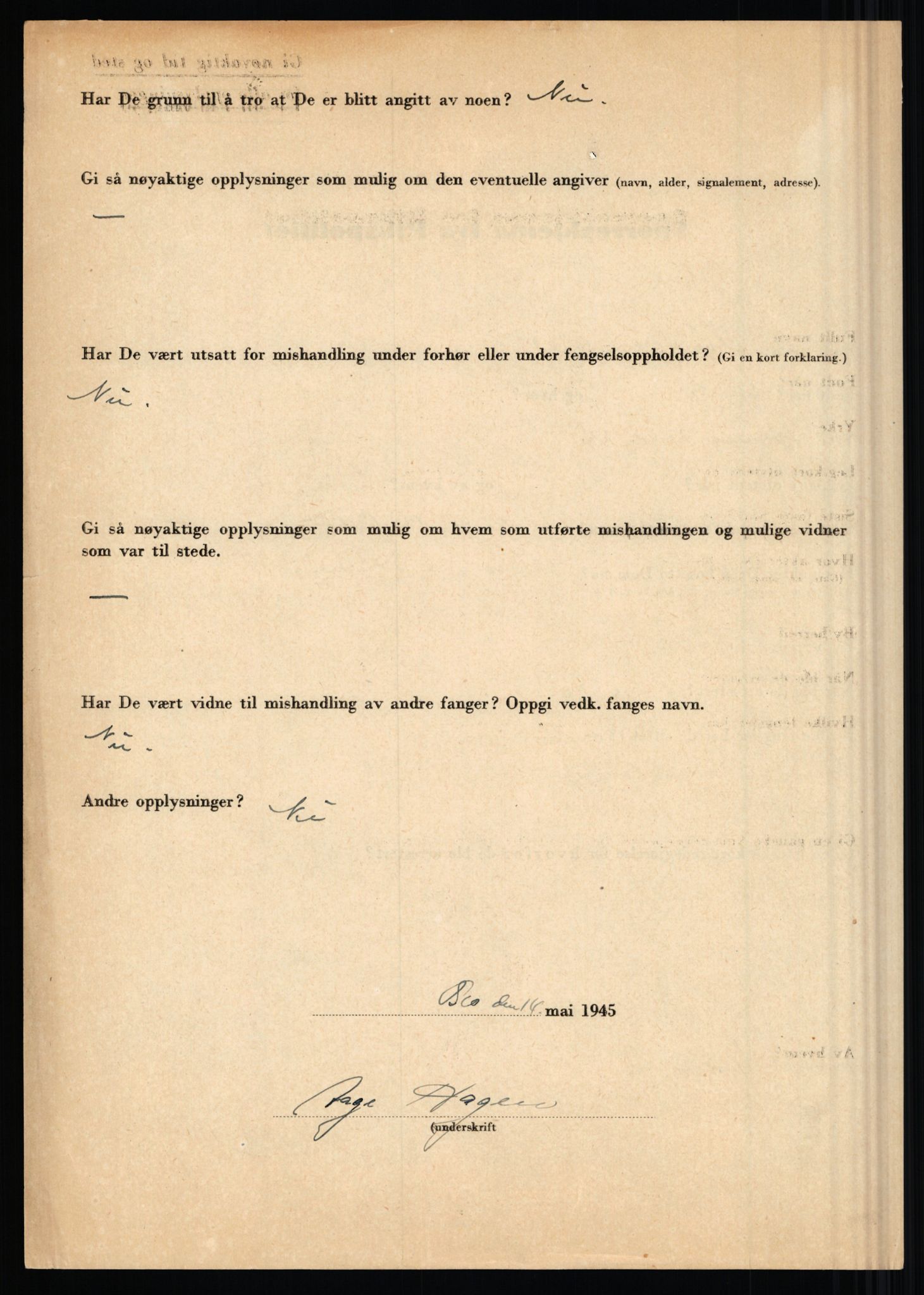 Rikspolitisjefen, AV/RA-S-1560/L/L0005: Gidske, Peder Martin -  Hansell, Georg, 1940-1945, p. 889
