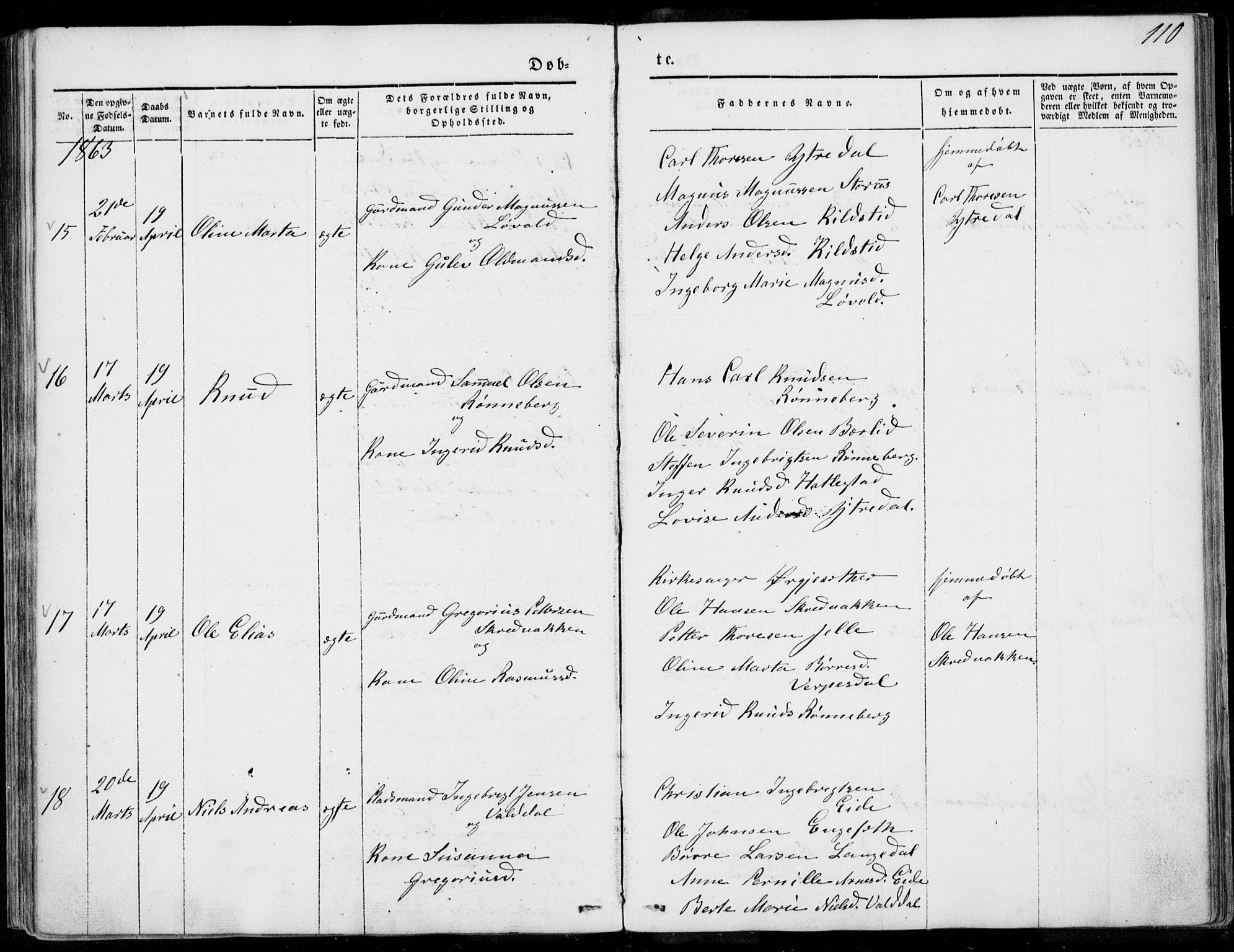 Ministerialprotokoller, klokkerbøker og fødselsregistre - Møre og Romsdal, AV/SAT-A-1454/519/L0249: Parish register (official) no. 519A08, 1846-1868, p. 110