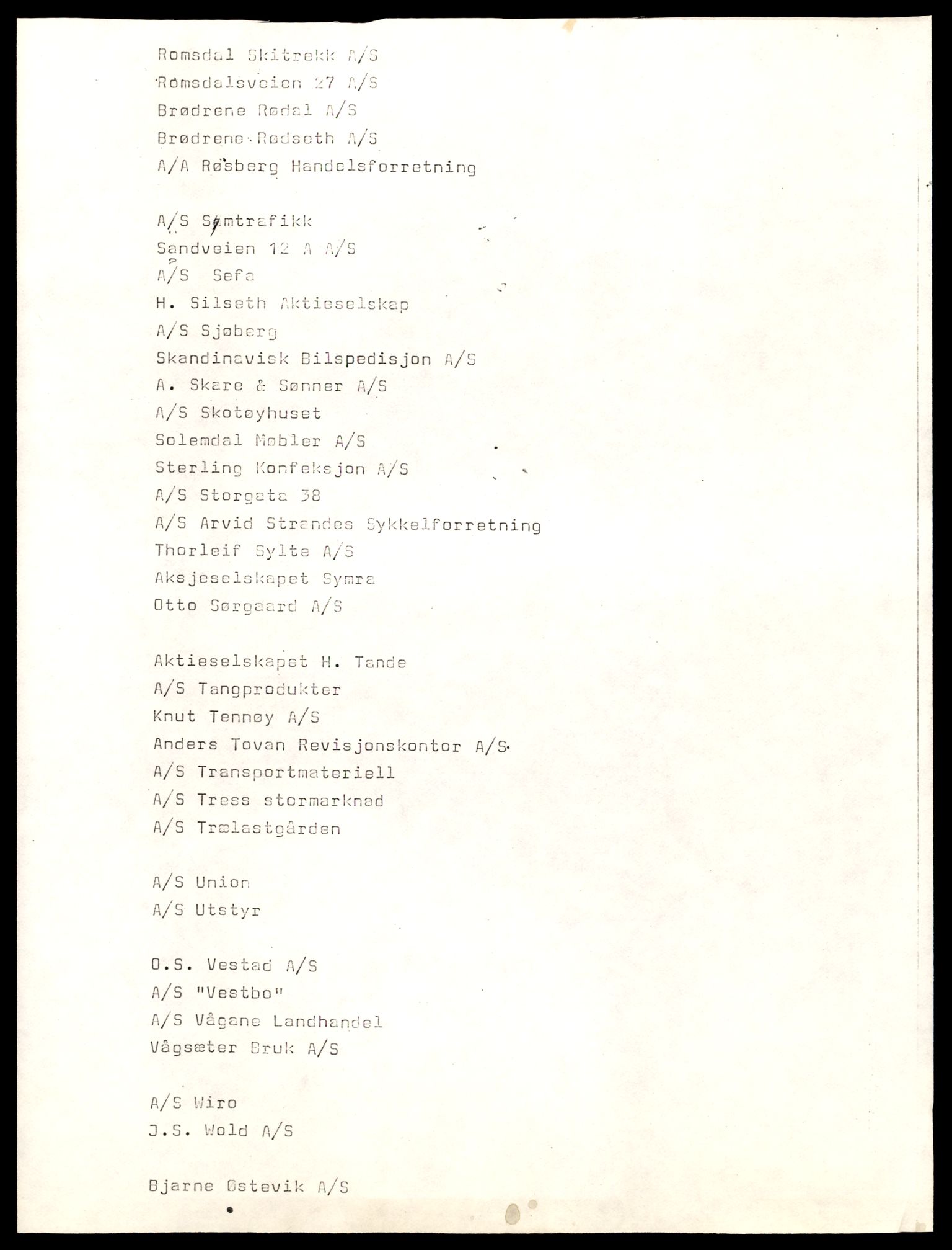 Romsdal sorenskriveri, SAT/A-4149/2/J/Jd/Jdb/L0028: Aksjeselskap, bilag, slettet etter § 24,  A-Å, 1979, p. 3
