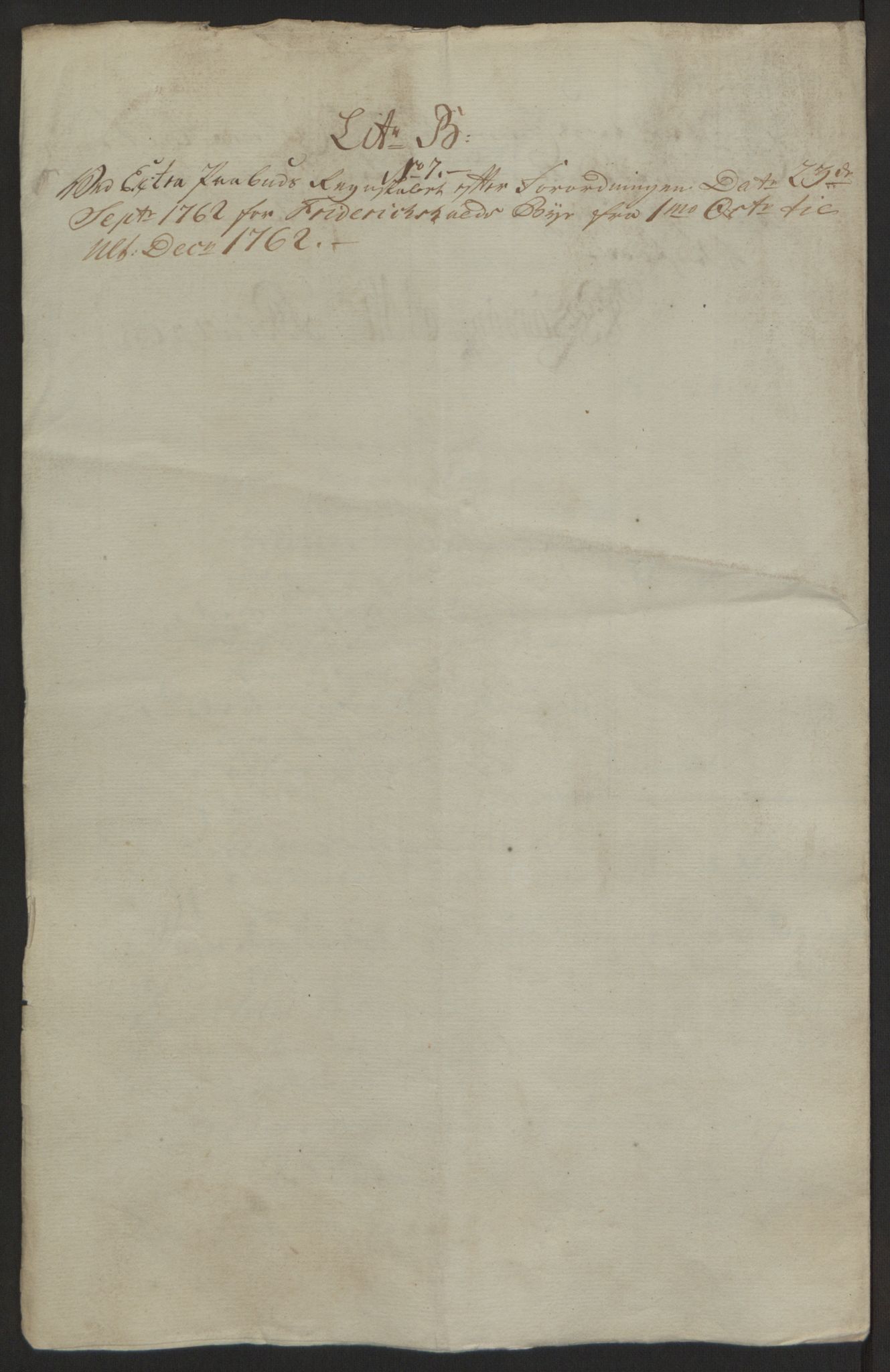 Rentekammeret inntil 1814, Reviderte regnskaper, Byregnskaper, AV/RA-EA-4066/R/Ra/L0006/0001: [A4] Kontribusjonsregnskap / Ekstraskatt, 1762-1772, p. 65