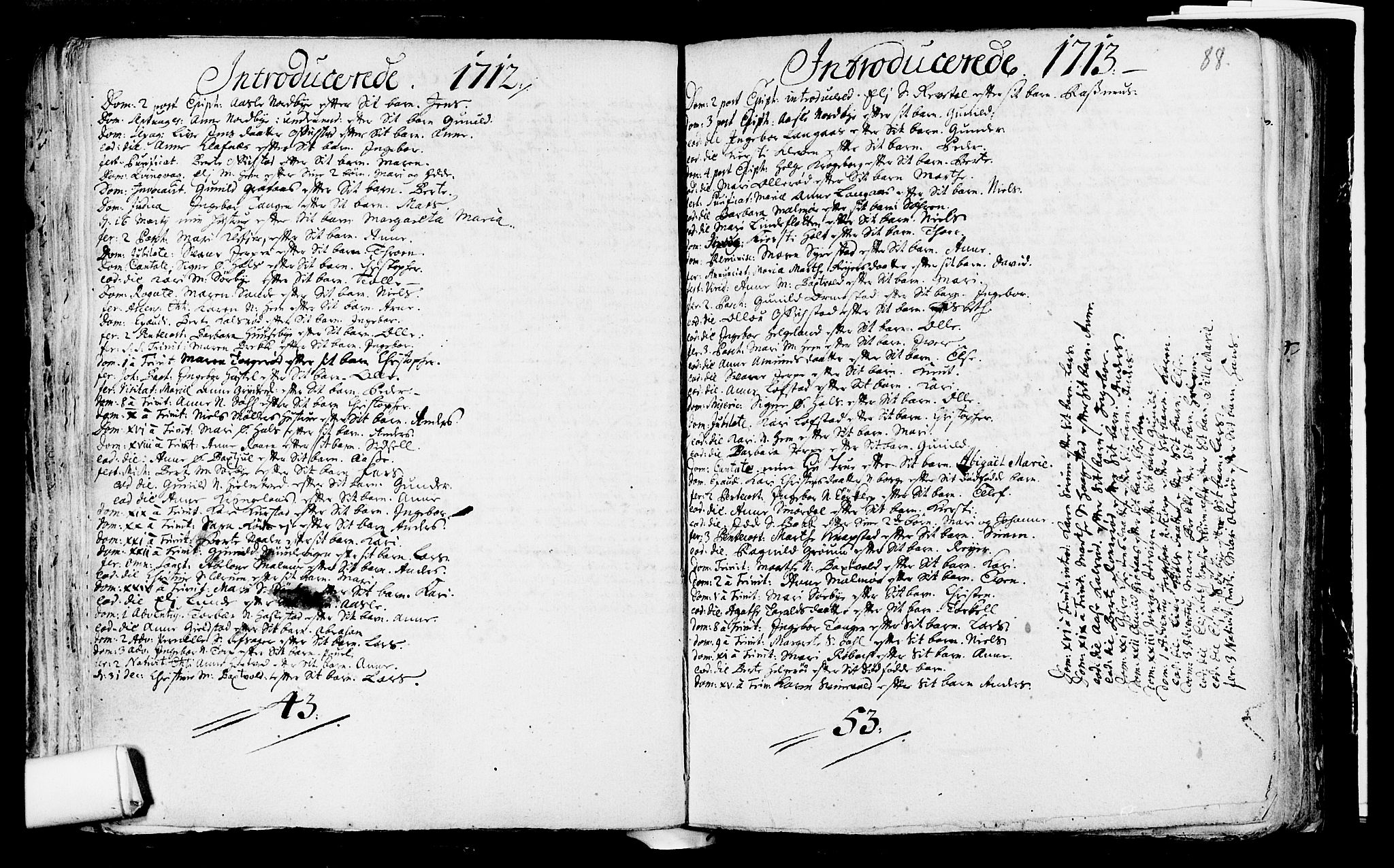 Våle kirkebøker, SAKO/A-334/F/Fa/L0002: Parish register (official) no. I 2, 1705-1732, p. 88