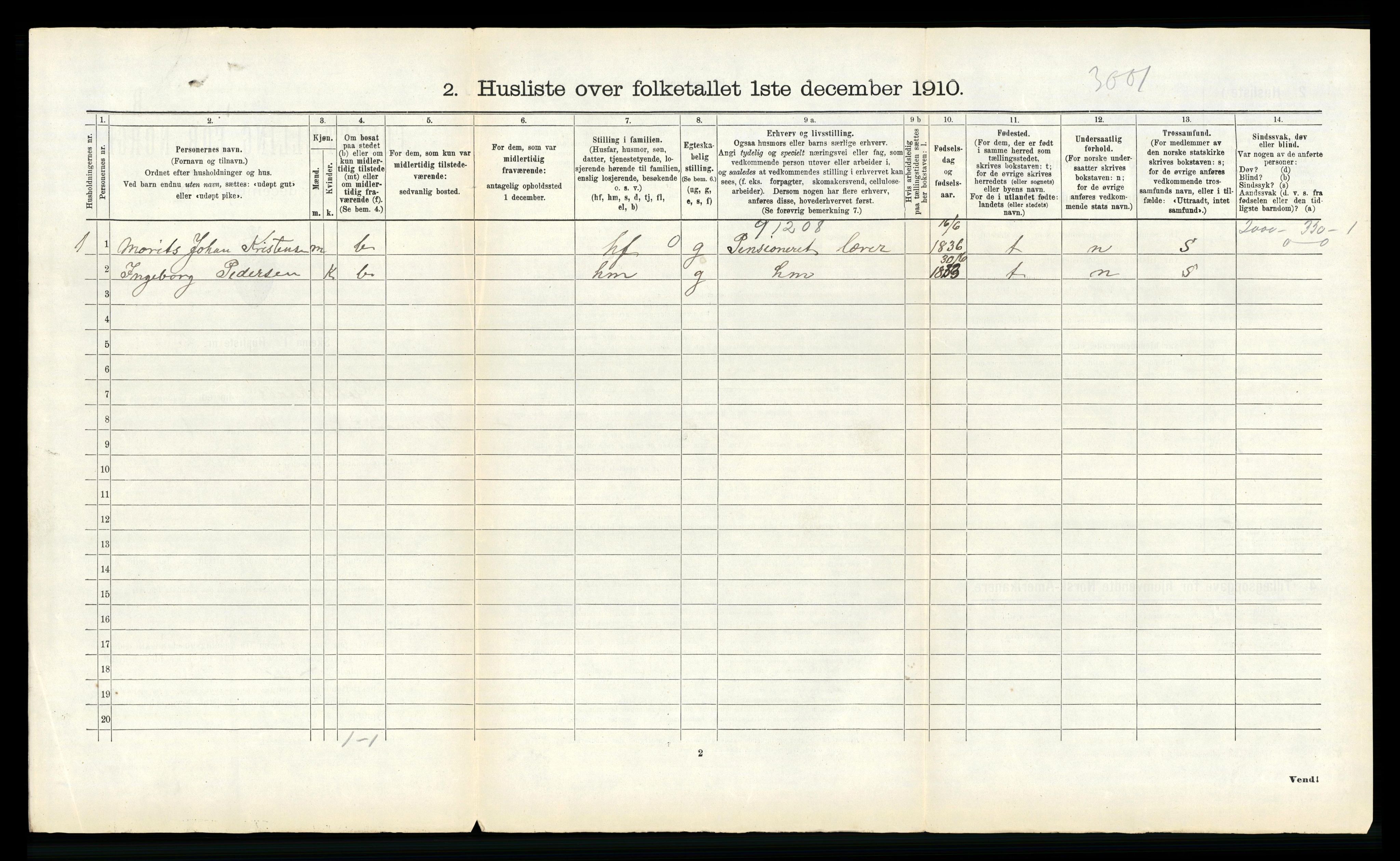 RA, 1910 census for Gildeskål, 1910, p. 800