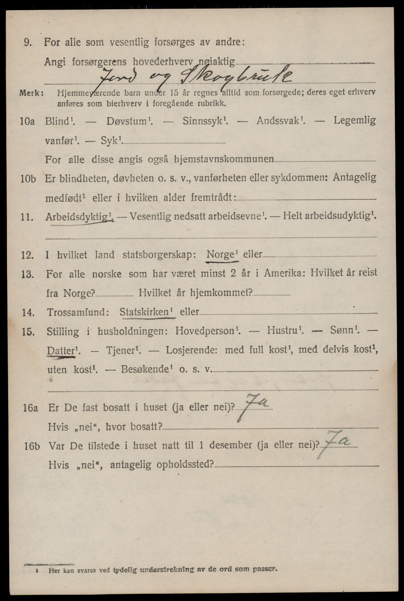 SAKO, 1920 census for Seljord, 1920, p. 2085