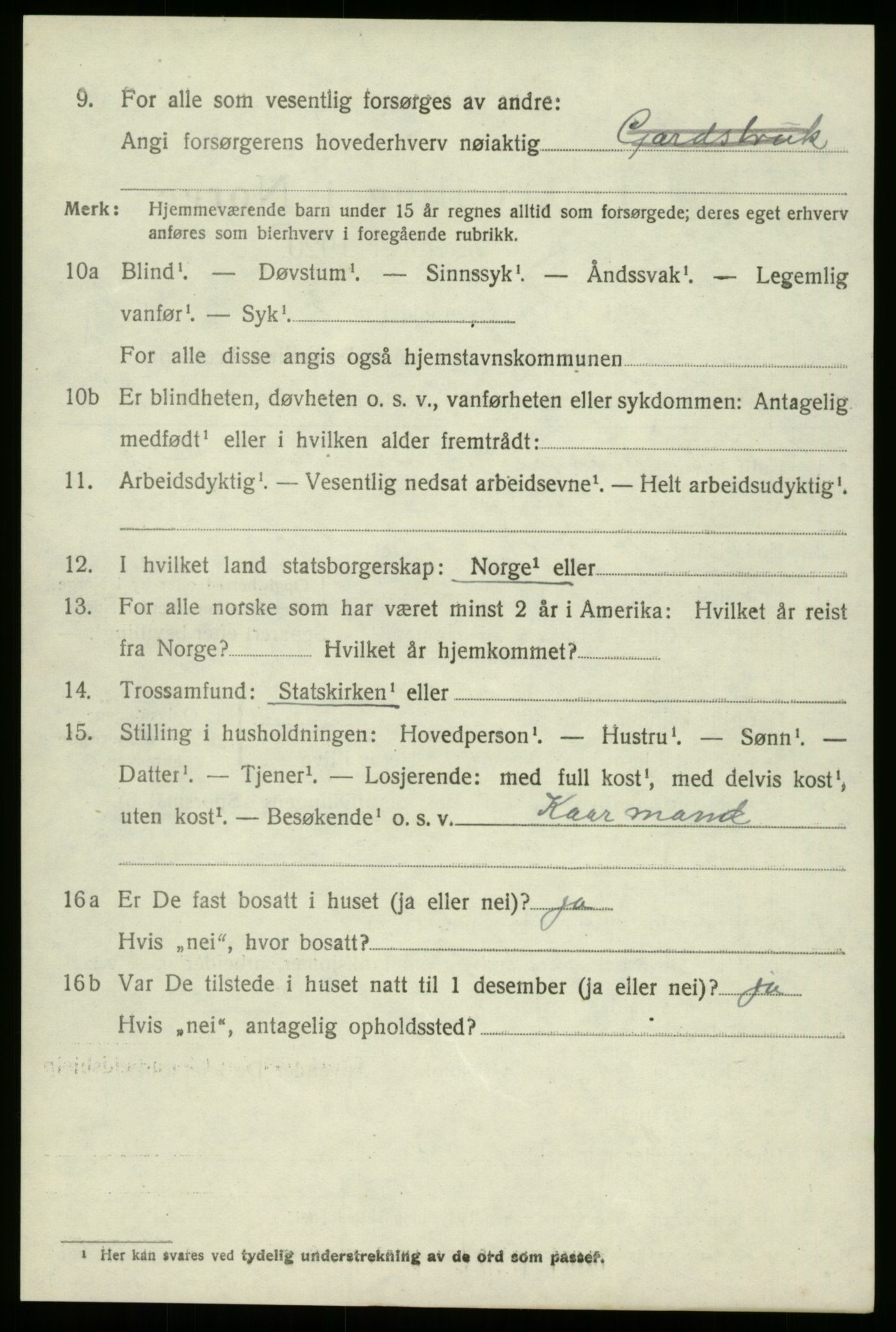 SAB, 1920 census for Innvik, 1920, p. 1154