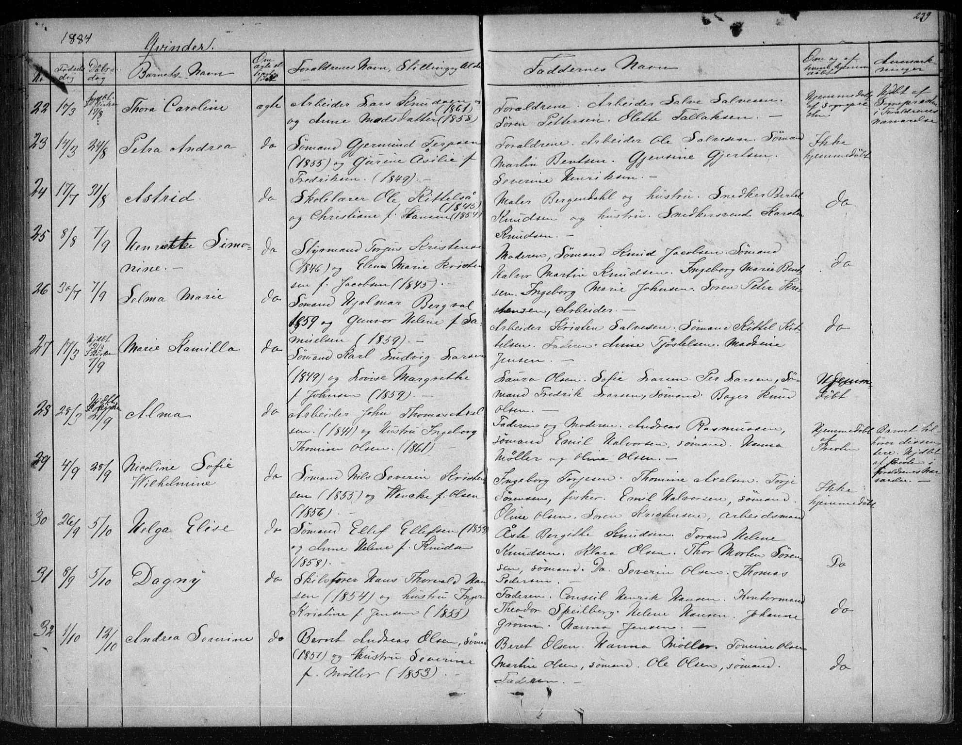 Risør sokneprestkontor, AV/SAK-1111-0035/F/Fb/L0006: Parish register (copy) no. B 6, 1850-1884, p. 239