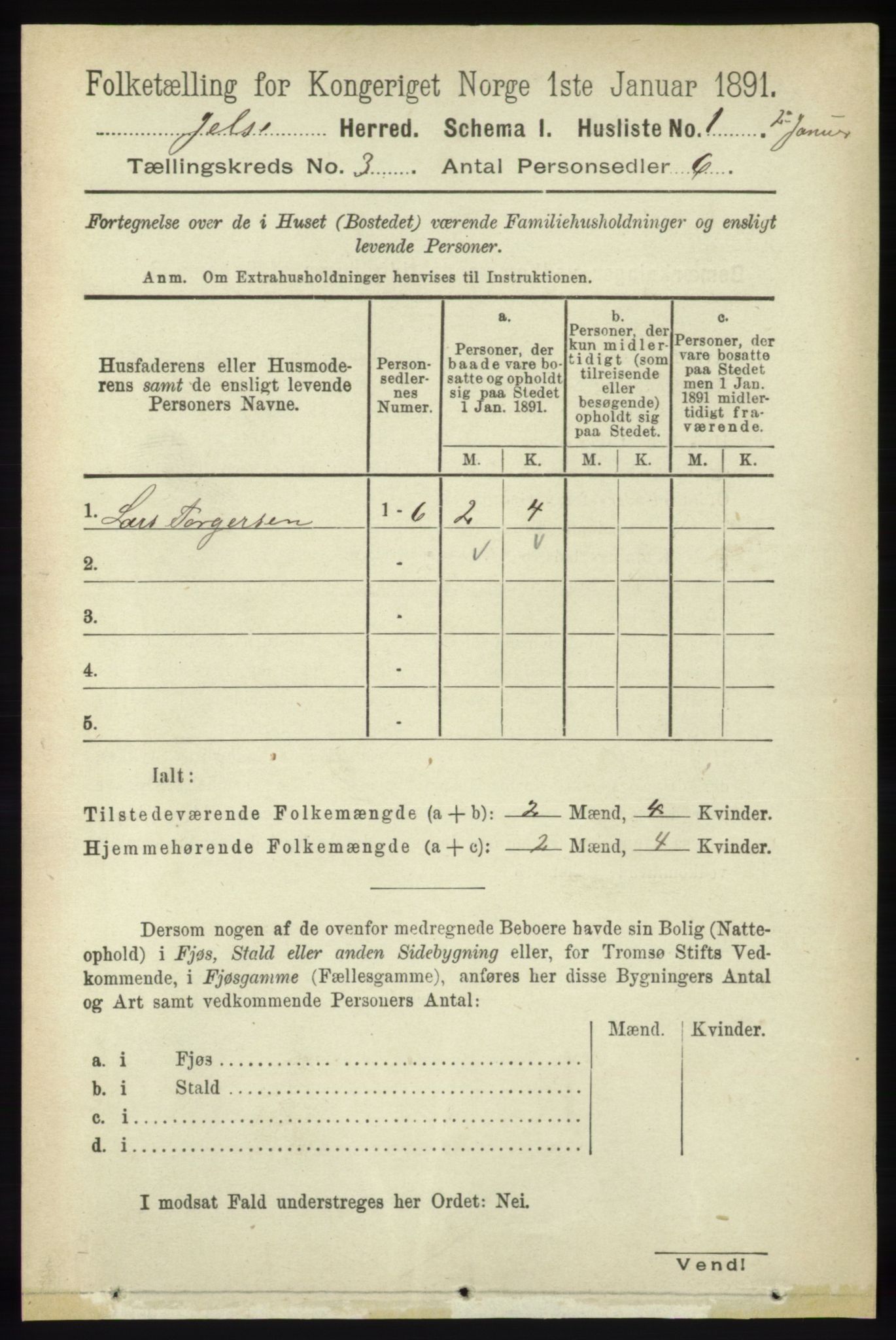 RA, 1891 census for 1138 Jelsa, 1891, p. 328