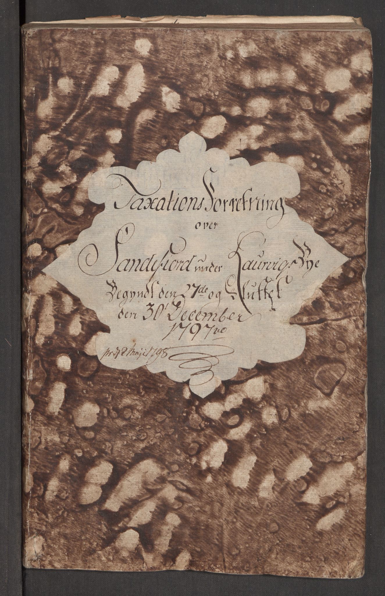 Kommersekollegiet, Brannforsikringskontoret 1767-1814, RA/EA-5458/F/Fa/L0037/0003: Larvik og Sandefjord / Branntakstprotokoll, 1797