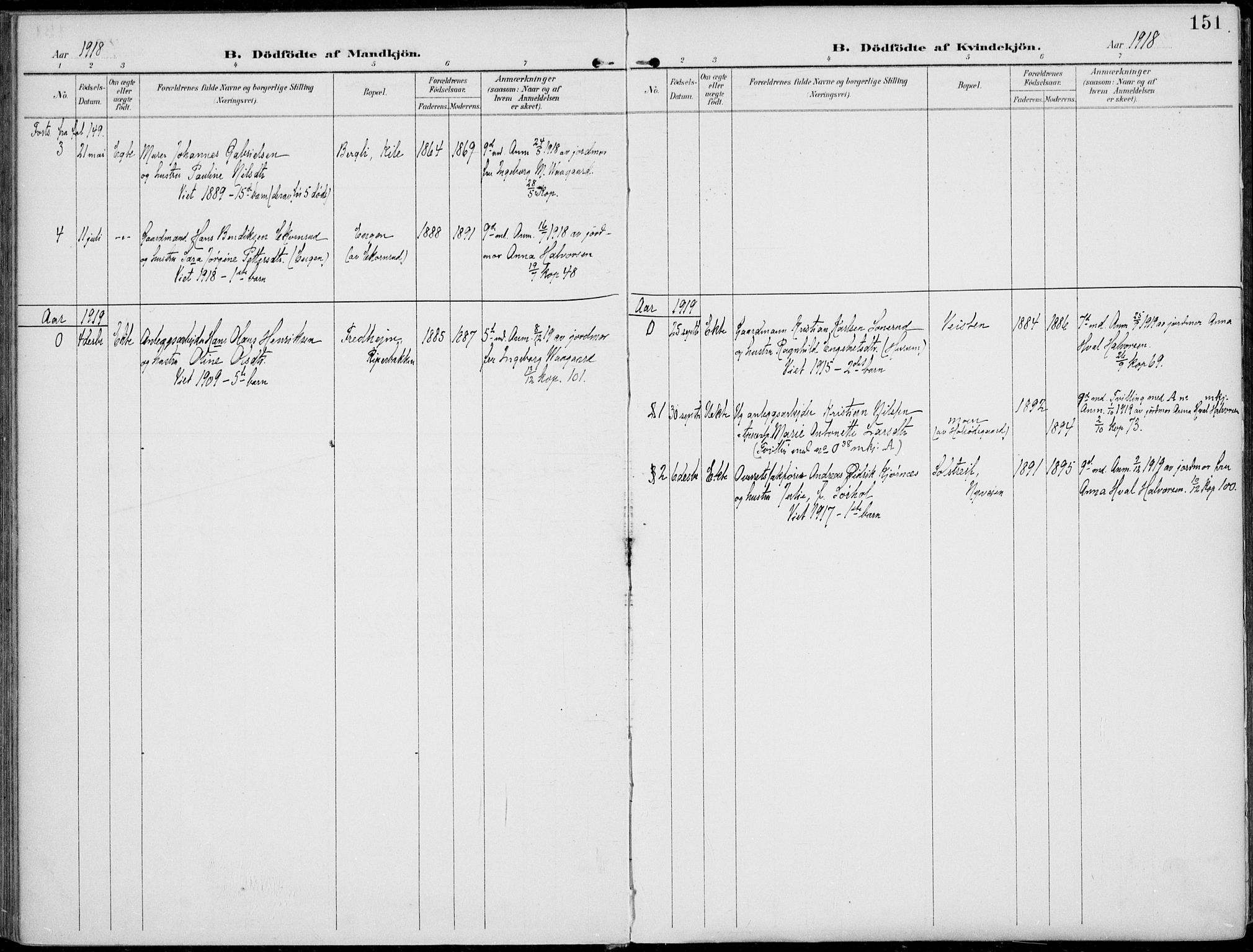 Norderhov kirkebøker, AV/SAKO-A-237/F/Fa/L0017: Parish register (official) no. 17, 1903-1919, p. 151