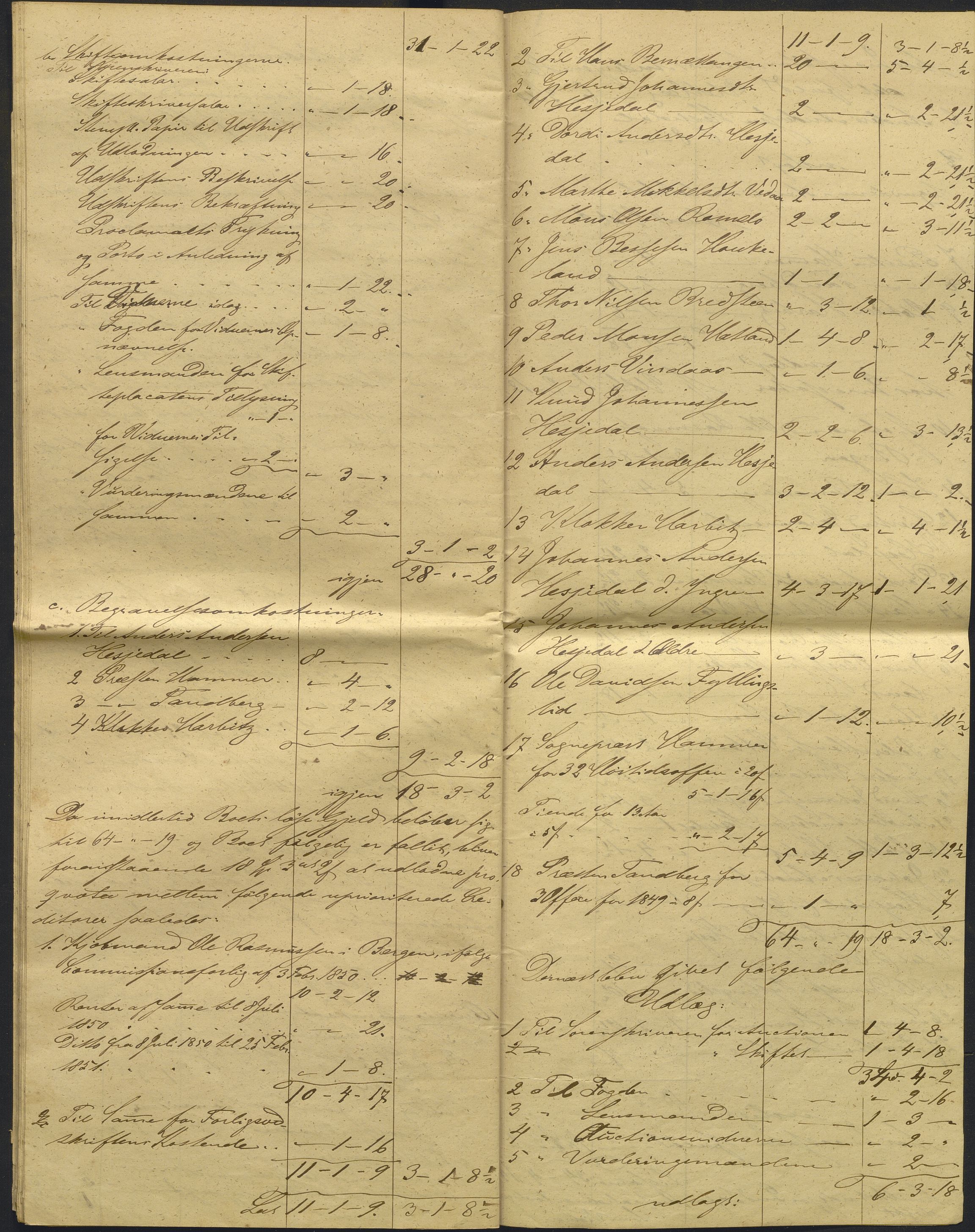 Nordhordland sorenskrivar, AV/SAB-A-2901/1/H/Hd/Hdb/L0001: Konsept til utlodningar, 1850-1852, p. 292