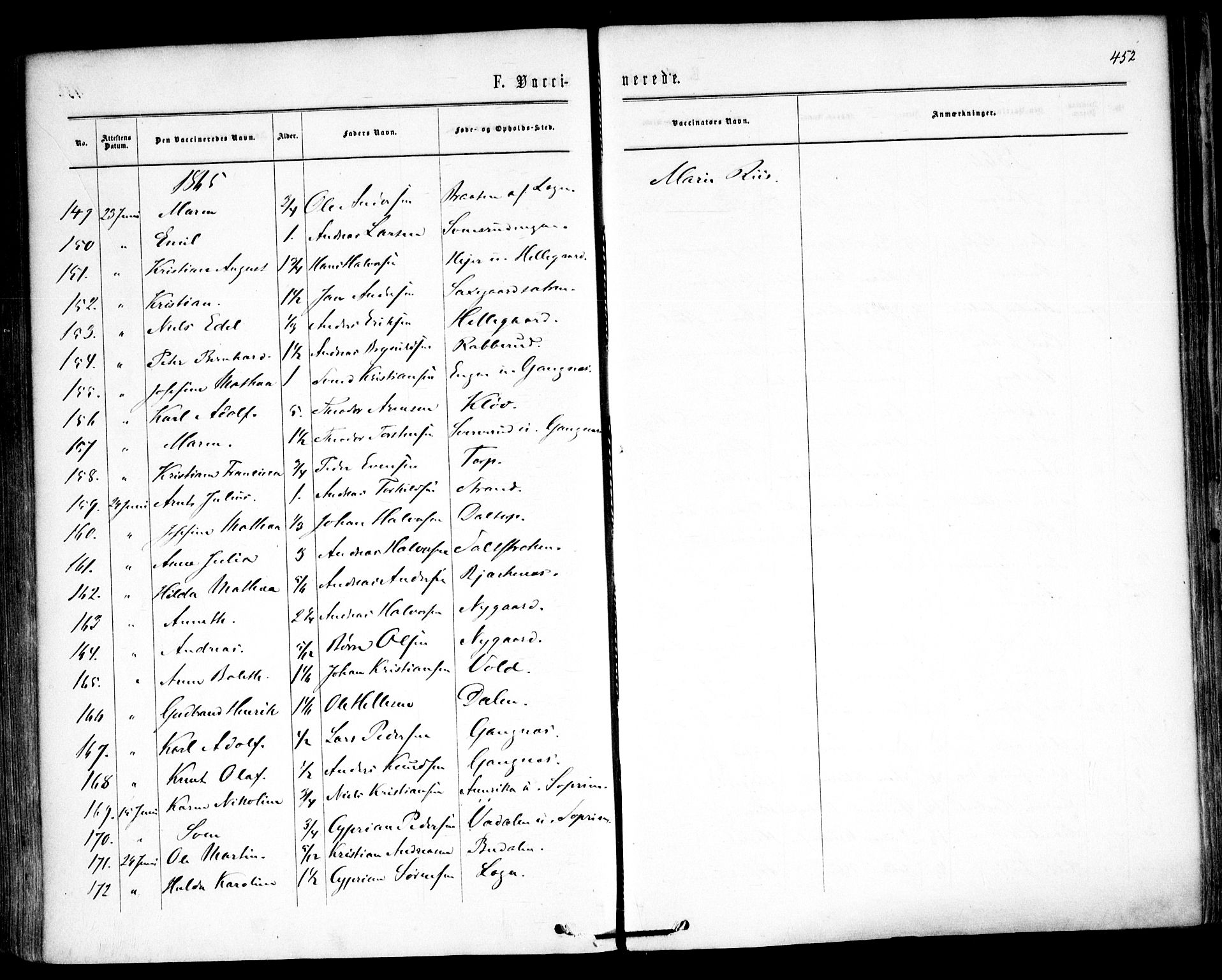 Høland prestekontor Kirkebøker, SAO/A-10346a/F/Fa/L0011: Parish register (official) no. I 11, 1862-1869, p. 452