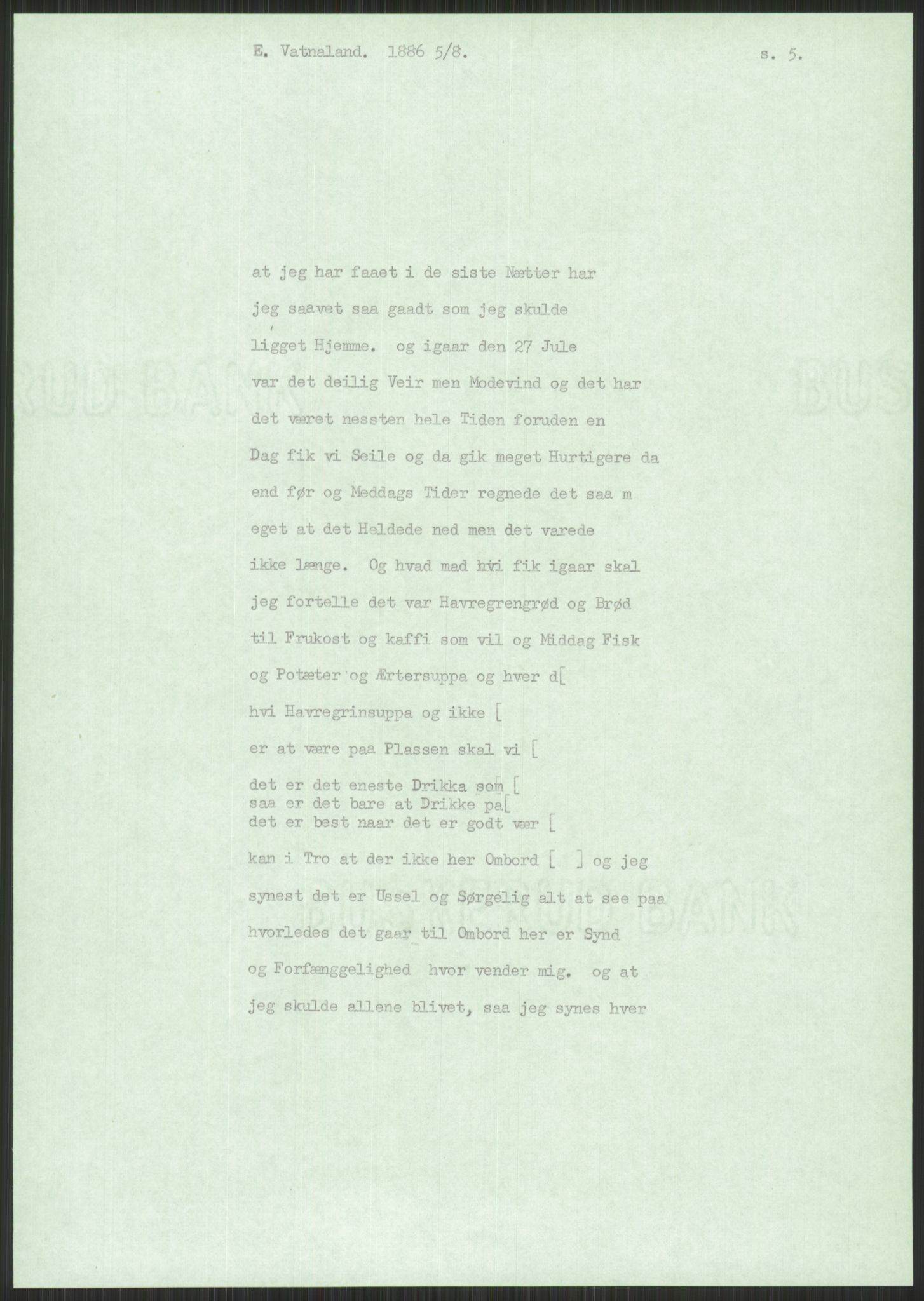 Samlinger til kildeutgivelse, Amerikabrevene, AV/RA-EA-4057/F/L0030: Innlån fra Rogaland: Vatnaland - Øverland, 1838-1914, p. 57