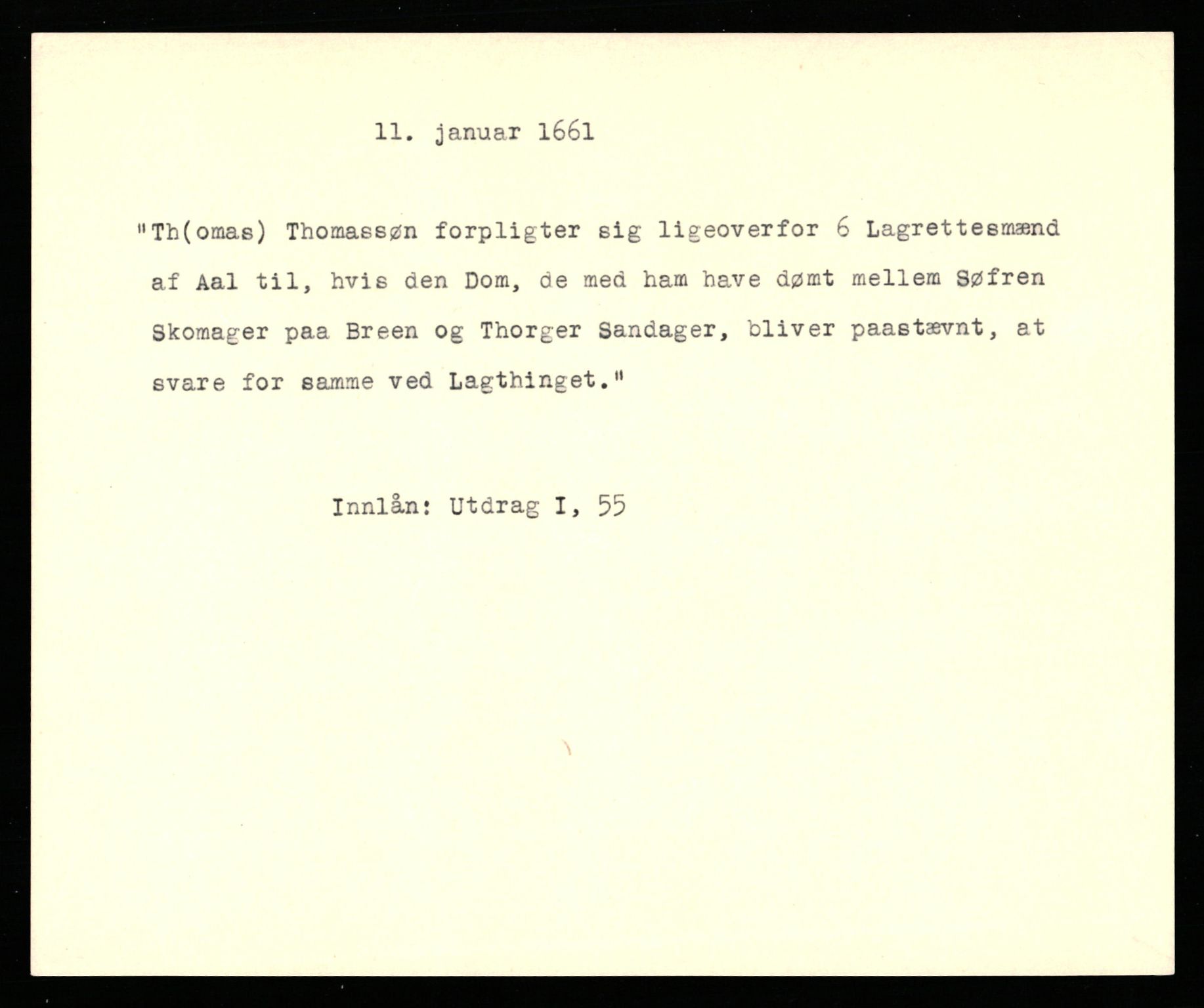 Riksarkivets diplomsamling, AV/RA-EA-5965/F35/F35b/L0010: Riksarkivets diplomer, seddelregister, 1656-1670, p. 261