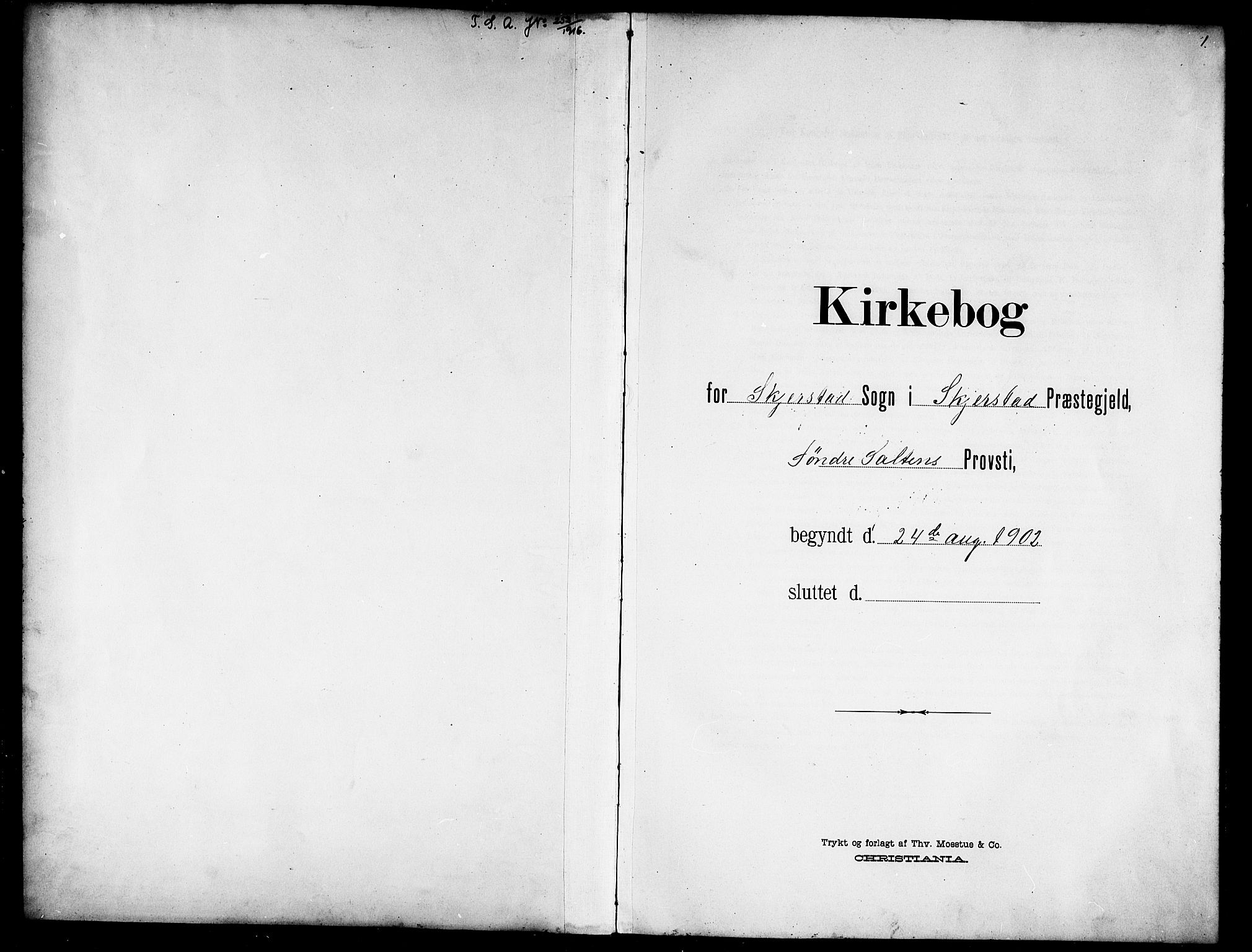 Ministerialprotokoller, klokkerbøker og fødselsregistre - Nordland, SAT/A-1459/852/L0756: Parish register (copy) no. 852C07, 1902-1916, p. 1