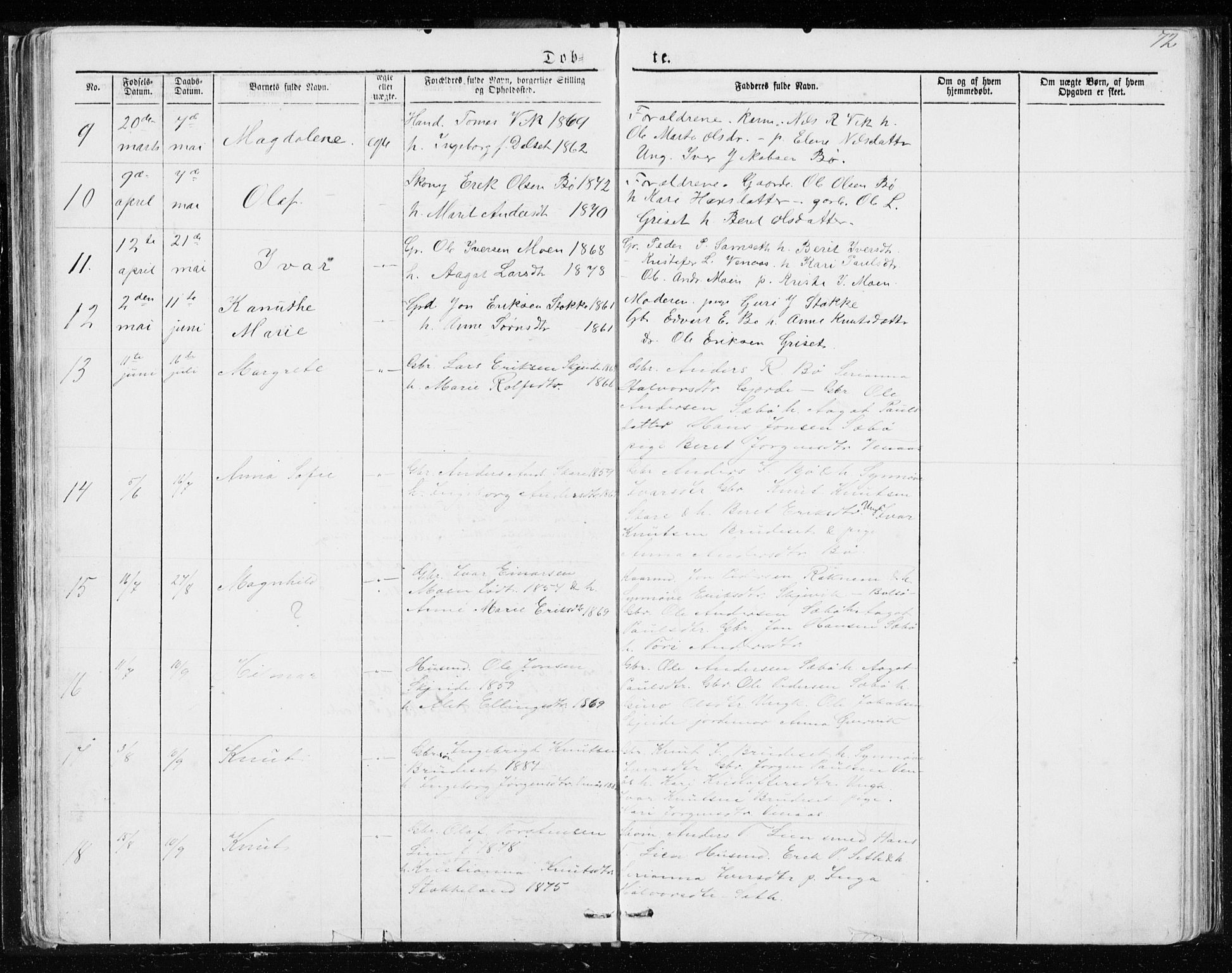 Ministerialprotokoller, klokkerbøker og fødselsregistre - Møre og Romsdal, AV/SAT-A-1454/543/L0564: Parish register (copy) no. 543C02, 1867-1915, p. 72