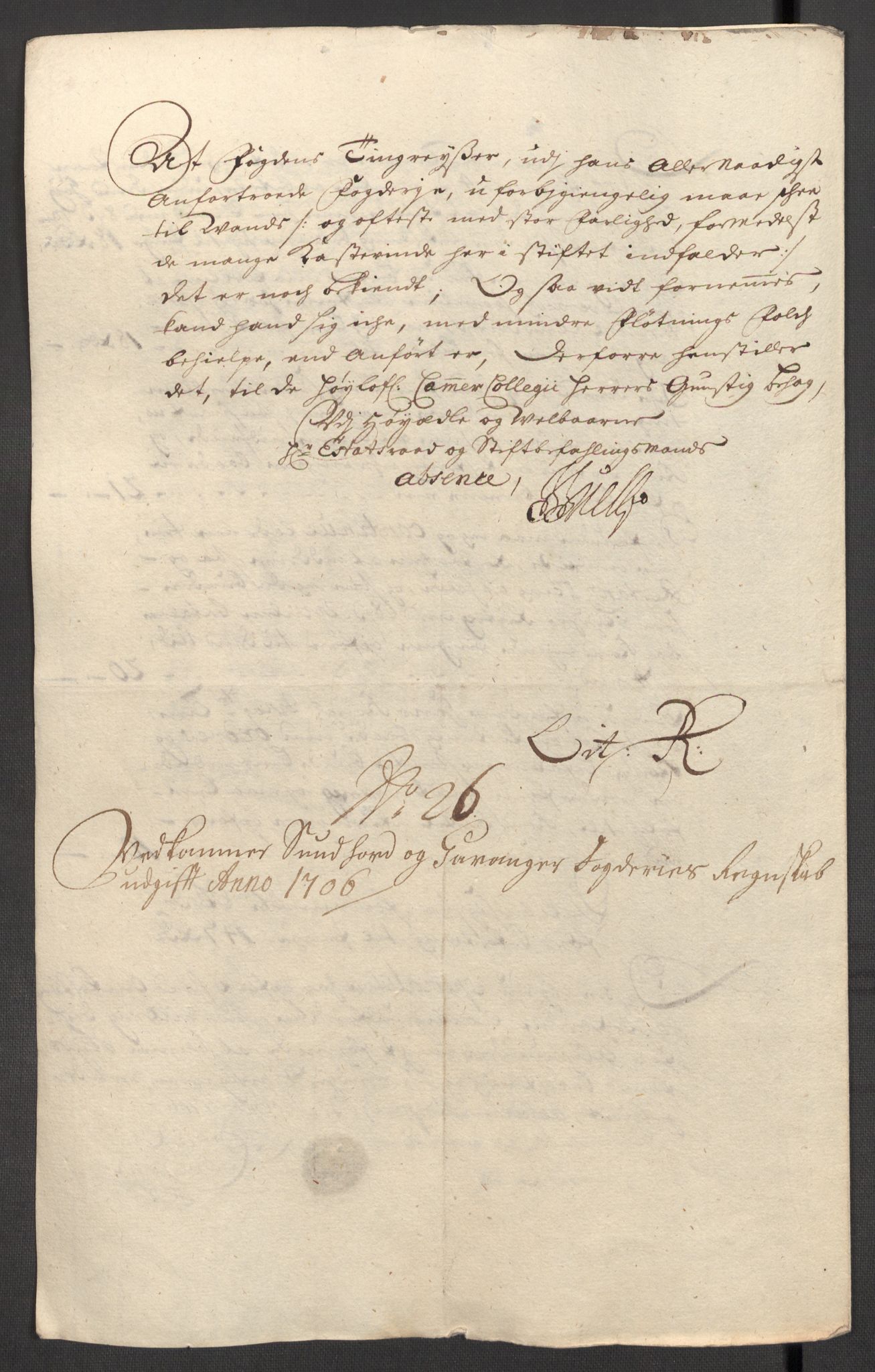 Rentekammeret inntil 1814, Reviderte regnskaper, Fogderegnskap, AV/RA-EA-4092/R48/L2984: Fogderegnskap Sunnhordland og Hardanger, 1706-1707, p. 262