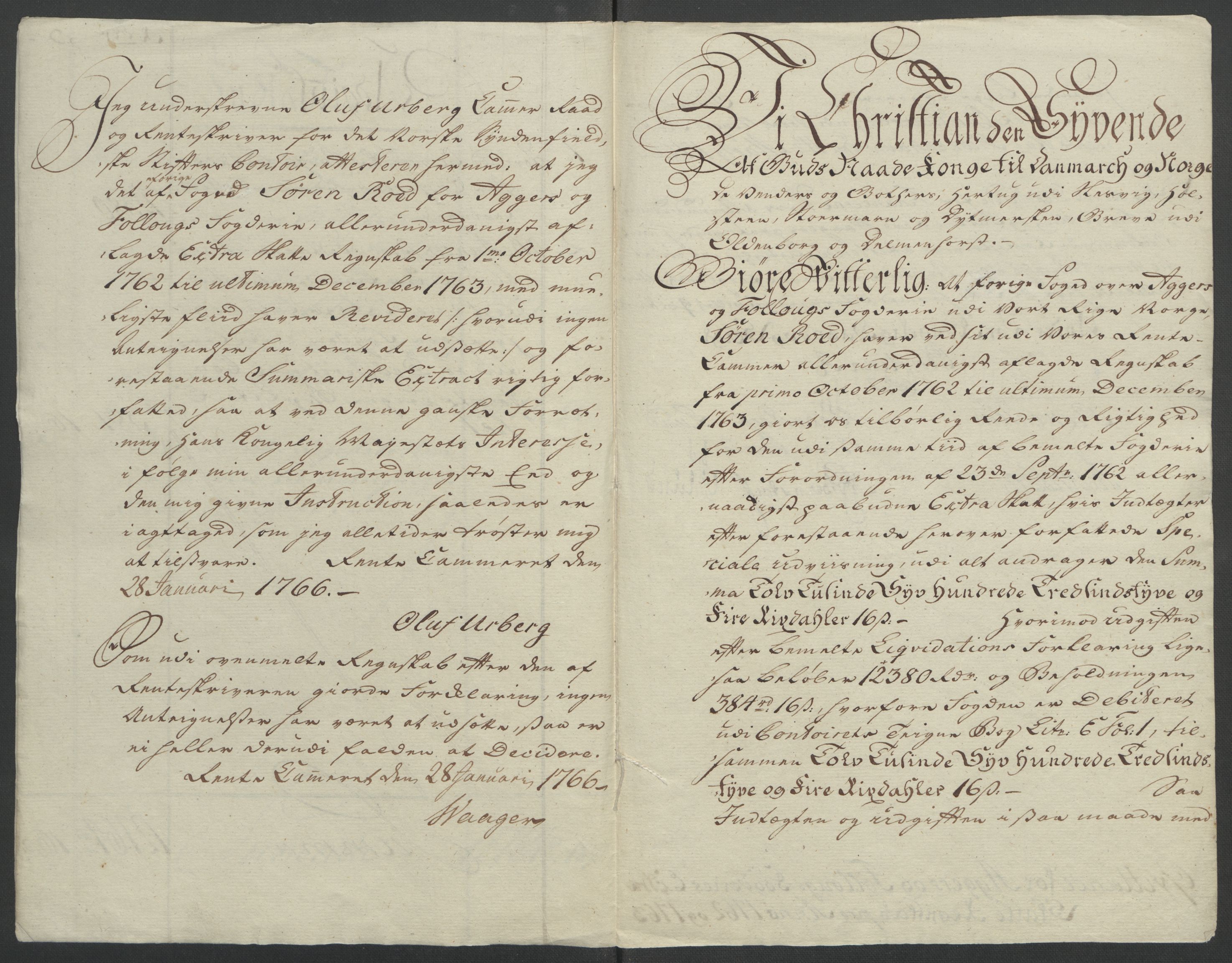 Rentekammeret inntil 1814, Reviderte regnskaper, Fogderegnskap, AV/RA-EA-4092/R10/L0559: Ekstraskatten Aker og Follo, 1763, p. 87