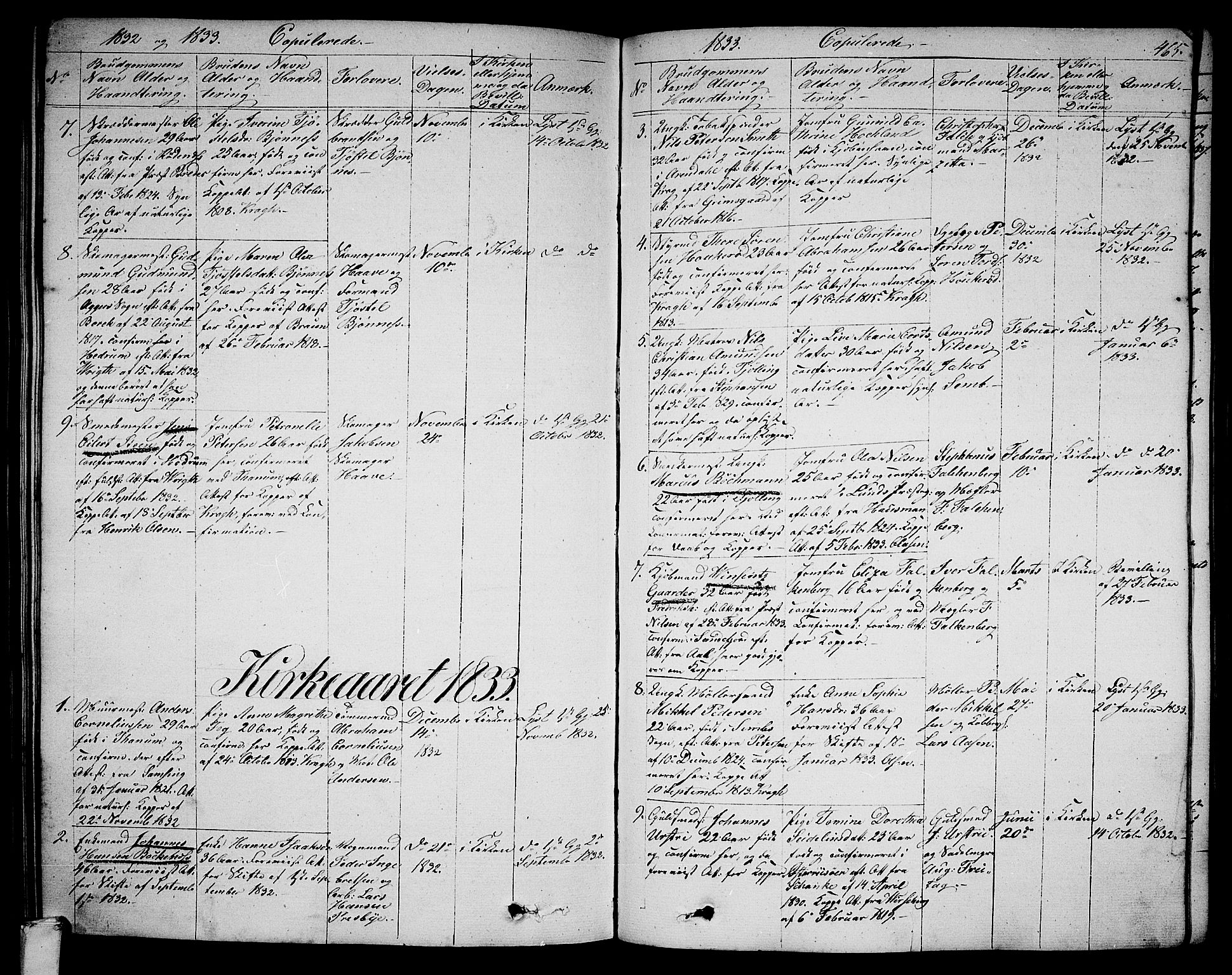 Larvik kirkebøker, AV/SAKO-A-352/G/Ga/L0003b: Parish register (copy) no. I 3B, 1830-1870, p. 465