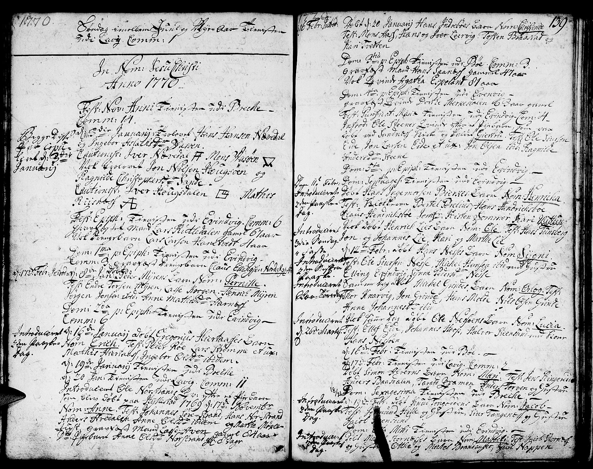Gulen sokneprestembete, SAB/A-80201/H/Haa/Haaa/L0012: Parish register (official) no. A 12, 1749-1776, p. 139