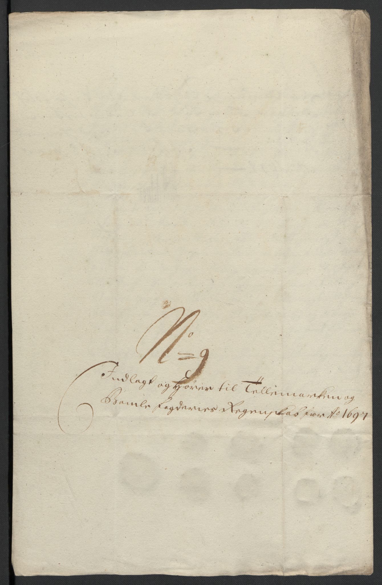 Rentekammeret inntil 1814, Reviderte regnskaper, Fogderegnskap, RA/EA-4092/R36/L2097: Fogderegnskap Øvre og Nedre Telemark og Bamble, 1697, p. 48