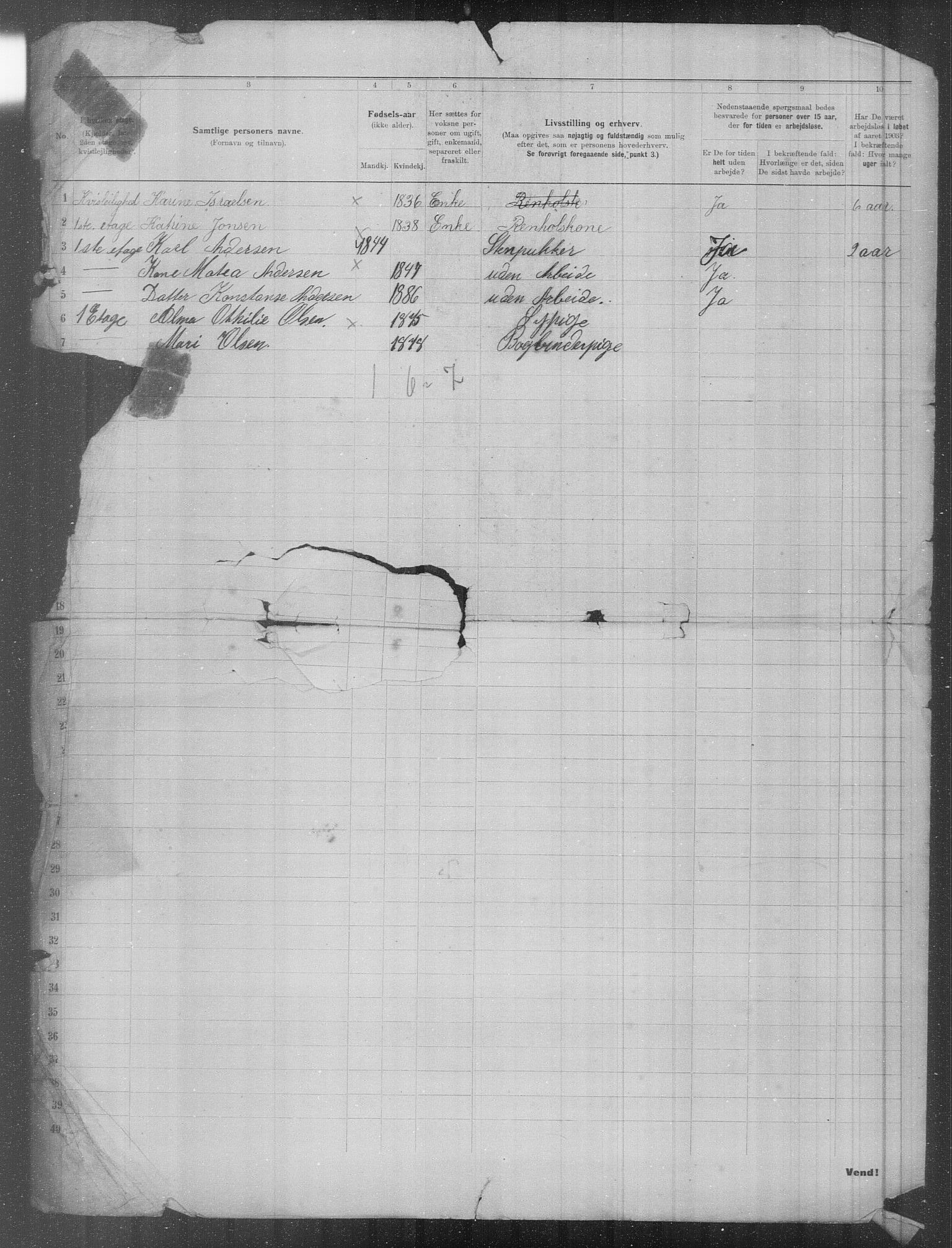 OBA, Municipal Census 1903 for Kristiania, 1903, p. 1423