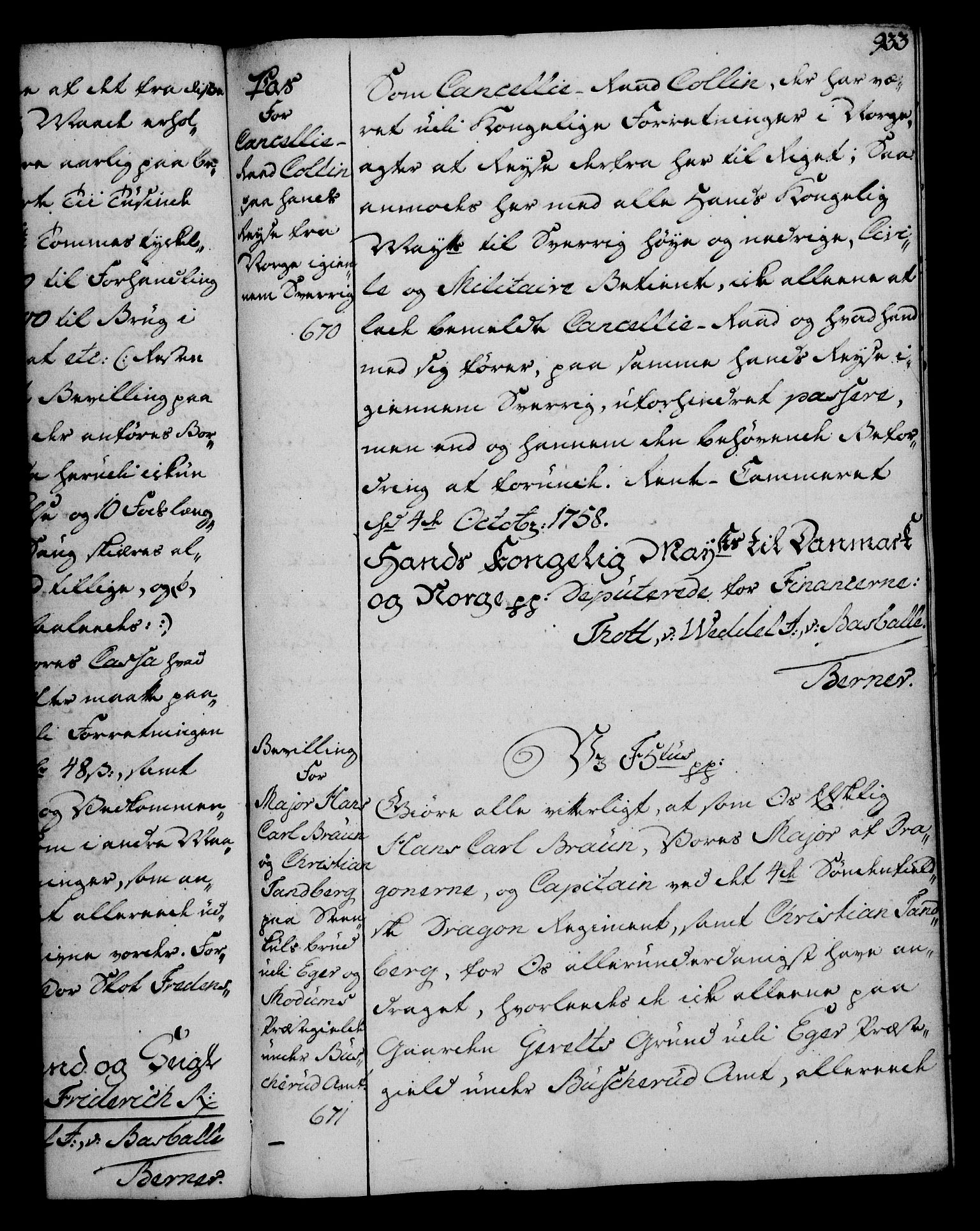 Rentekammeret, Kammerkanselliet, RA/EA-3111/G/Gg/Gga/L0006: Norsk ekspedisjonsprotokoll med register (merket RK 53.6), 1749-1759, p. 933