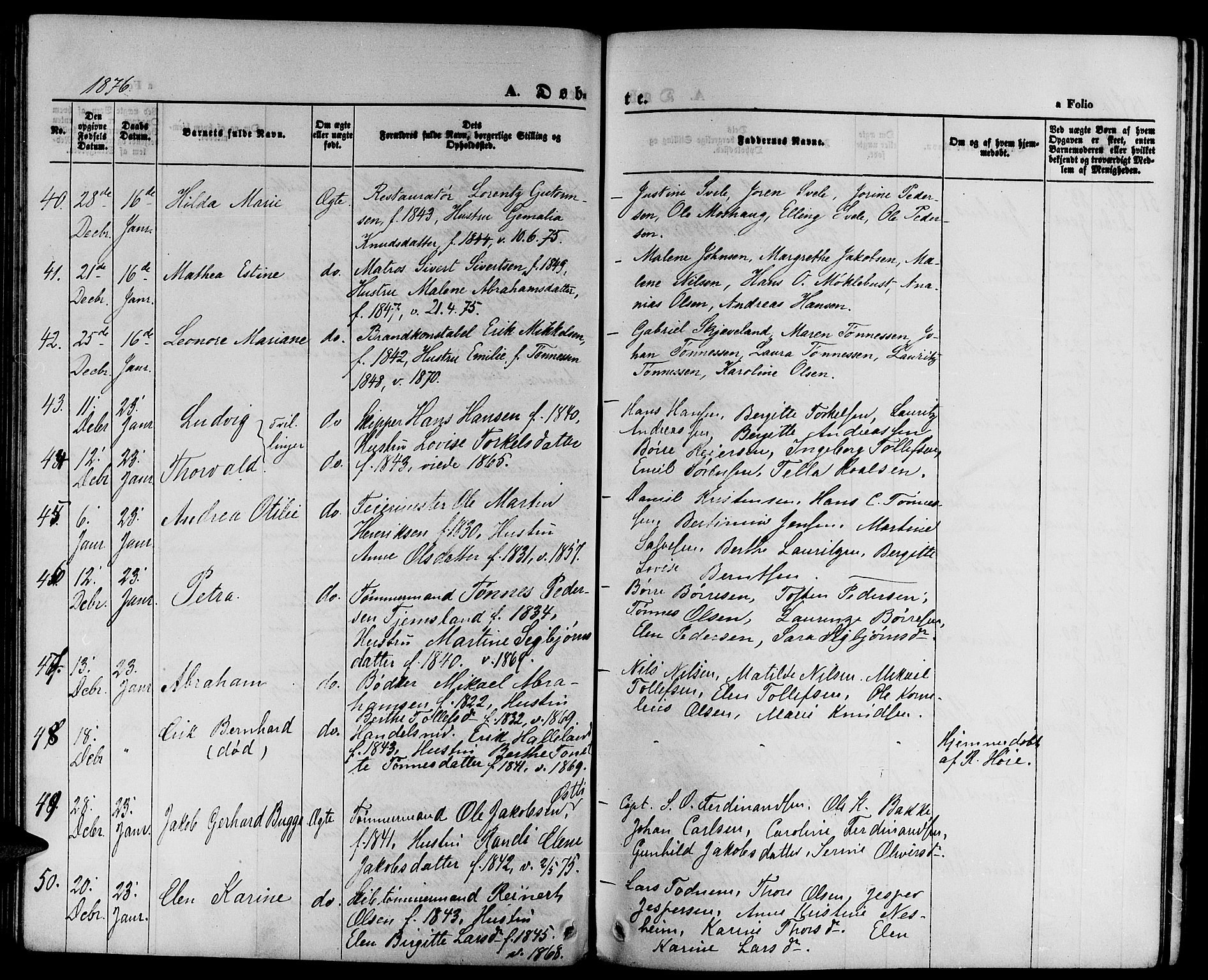 St. Petri sokneprestkontor, AV/SAST-A-101813/001/30/30BB/L0001: Parish register (copy) no. B 1, 1865-1878