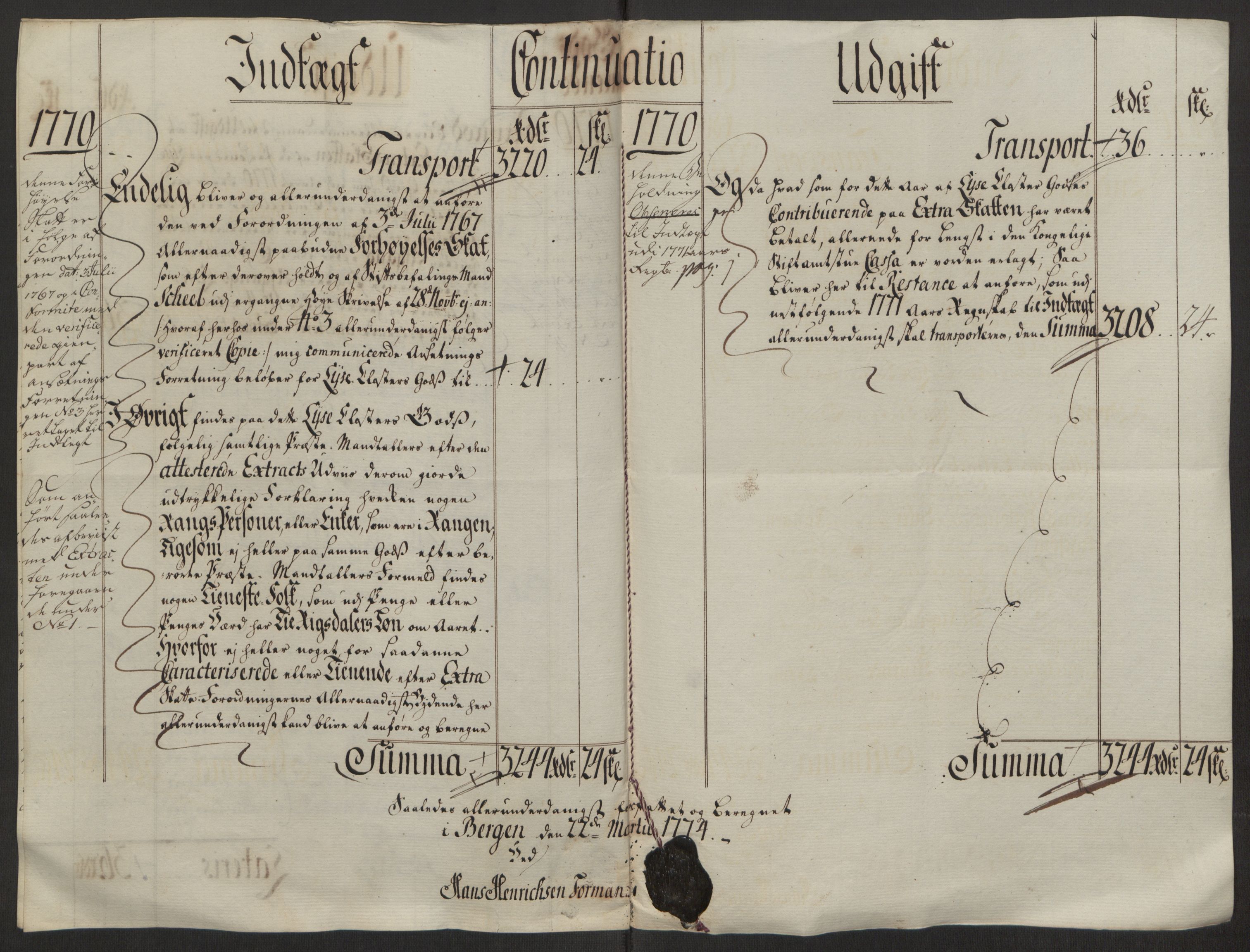 Rentekammeret inntil 1814, Reviderte regnskaper, Fogderegnskap, AV/RA-EA-4092/R50/L3180: Ekstraskatten Lyse kloster, 1762-1783, p. 232