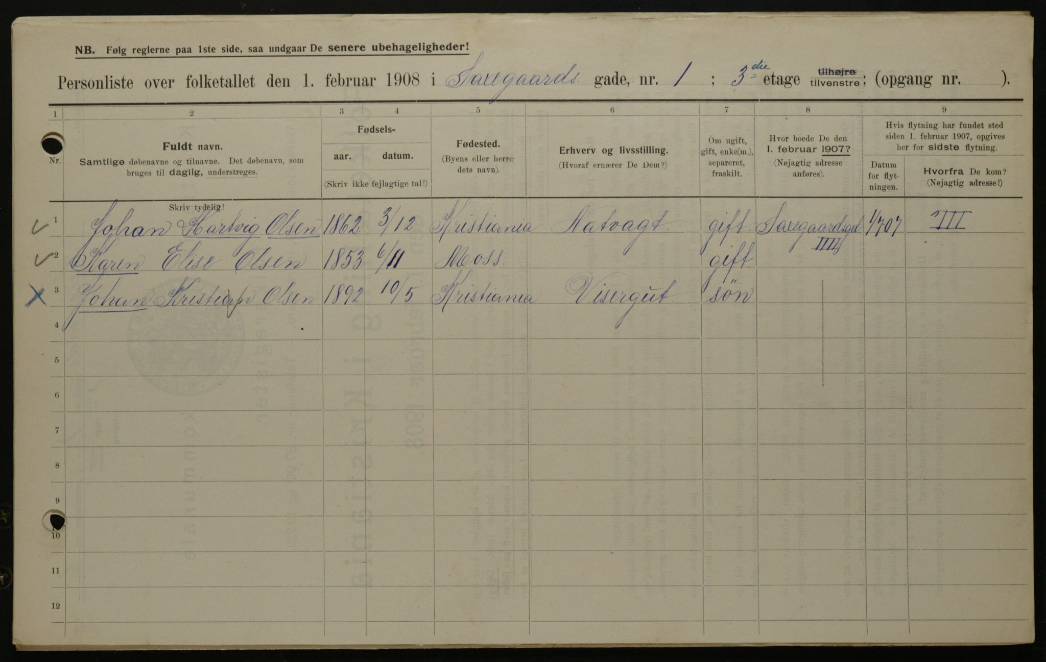 OBA, Municipal Census 1908 for Kristiania, 1908, p. 80469