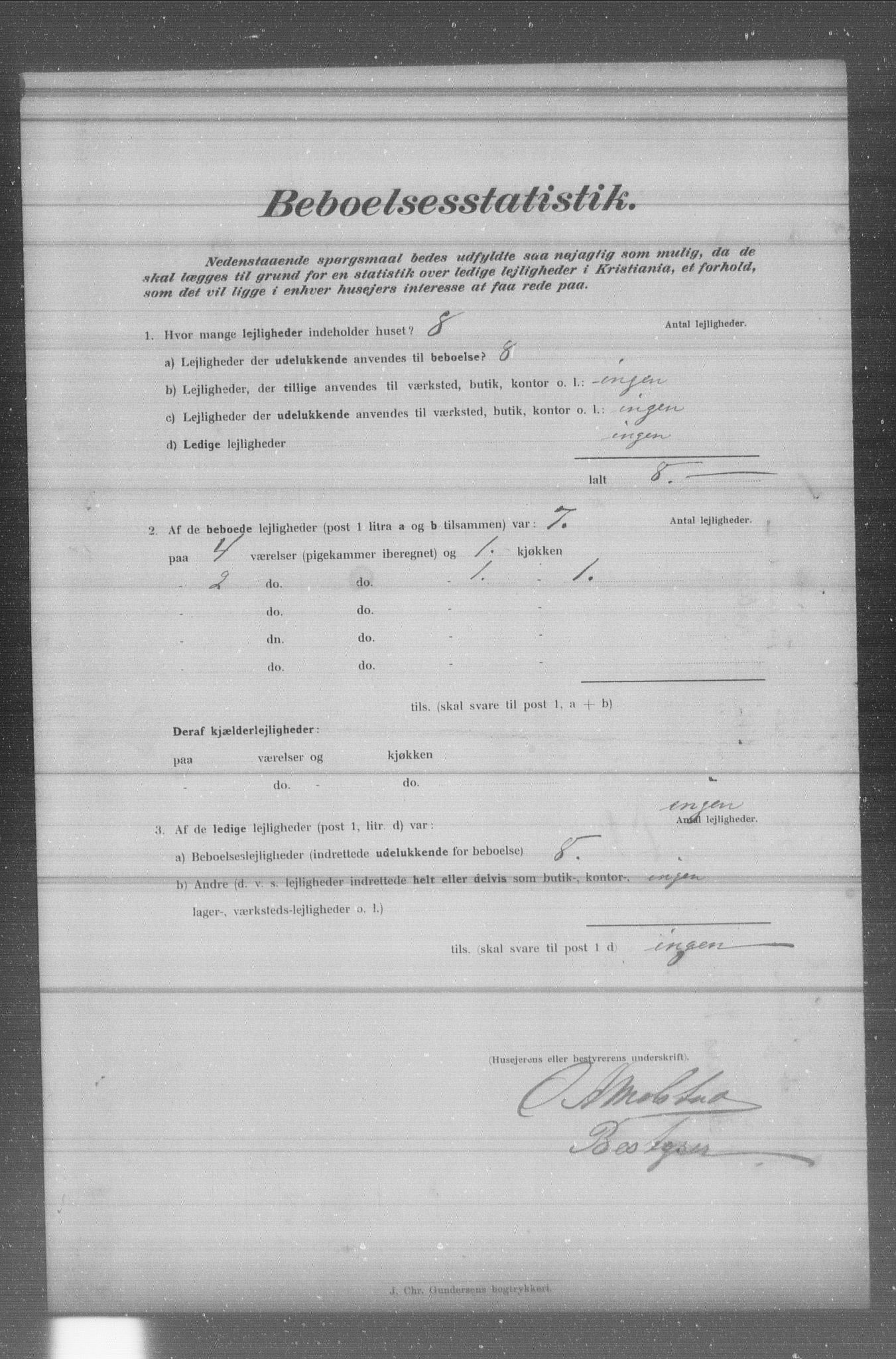 OBA, Municipal Census 1902 for Kristiania, 1902, p. 2684