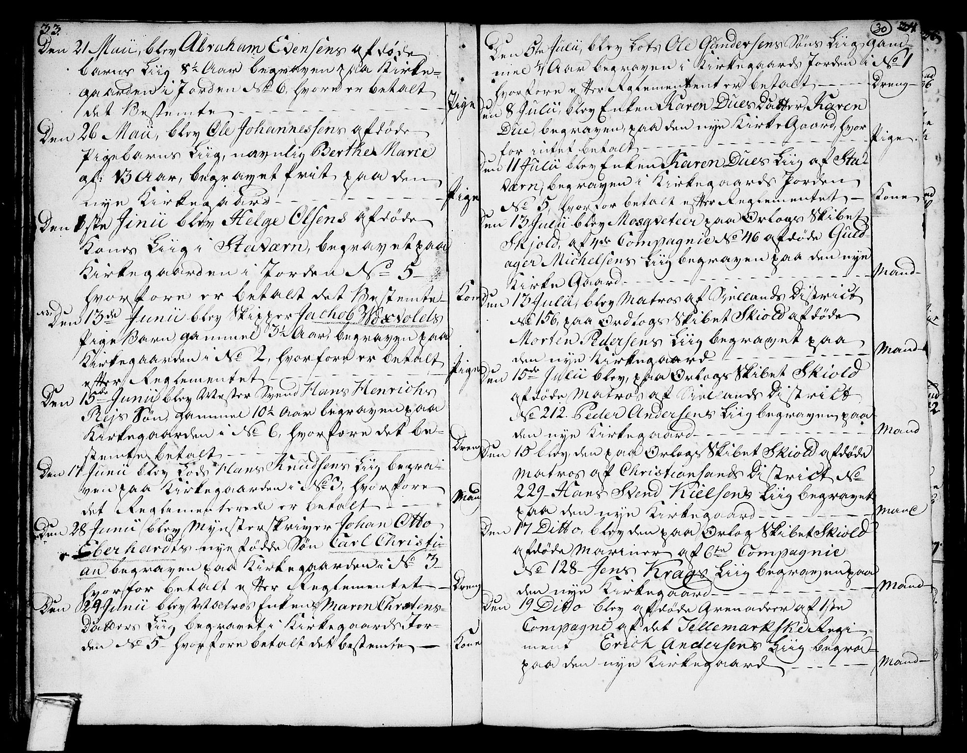 Stavern kirkebøker, AV/SAKO-A-318/F/Fa/L0003: Parish register (official) no. 3, 1783-1809, p. 30