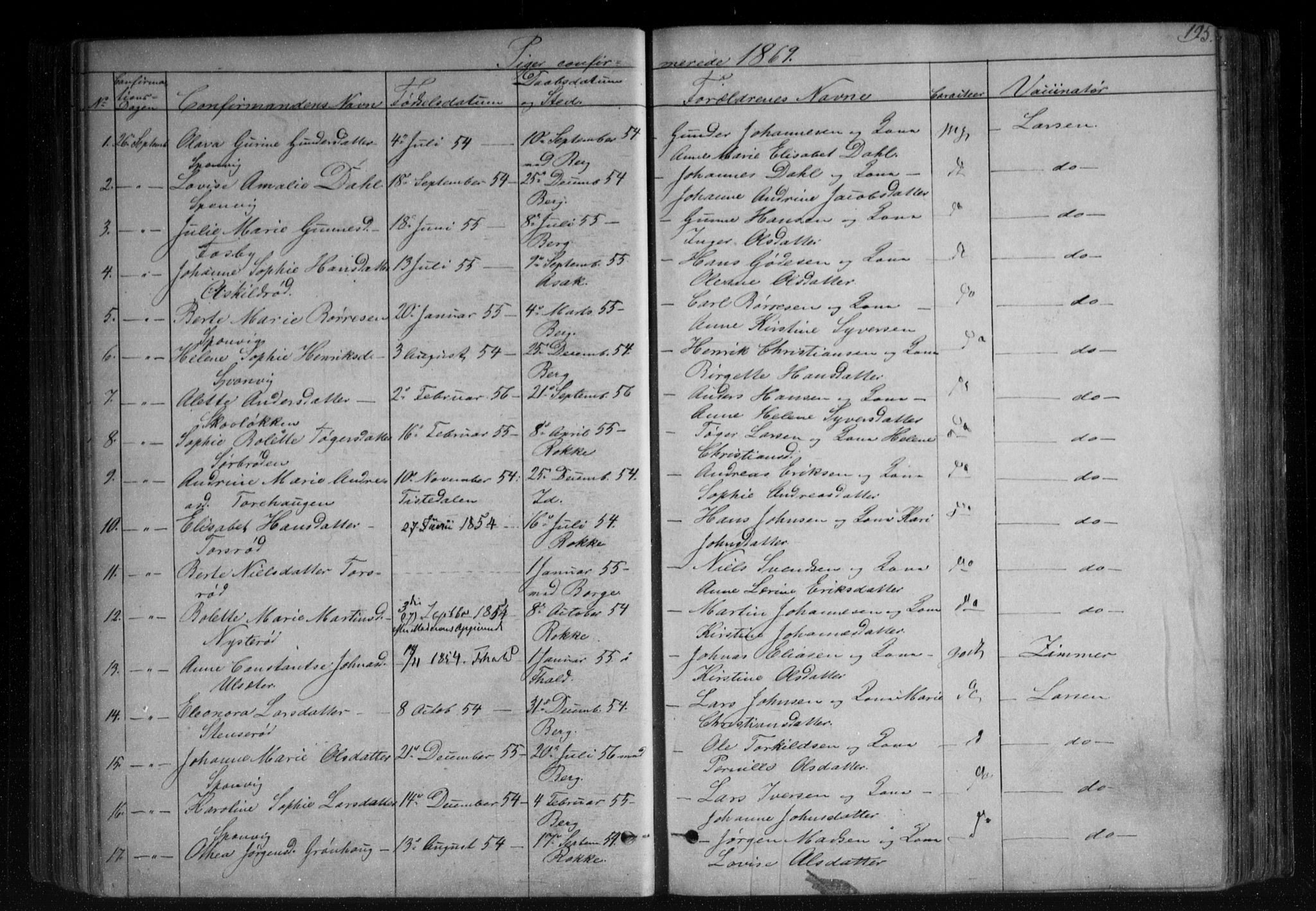 Berg prestekontor Kirkebøker, AV/SAO-A-10902/F/Fa/L0005: Parish register (official) no. I 5, 1861-1877, p. 195