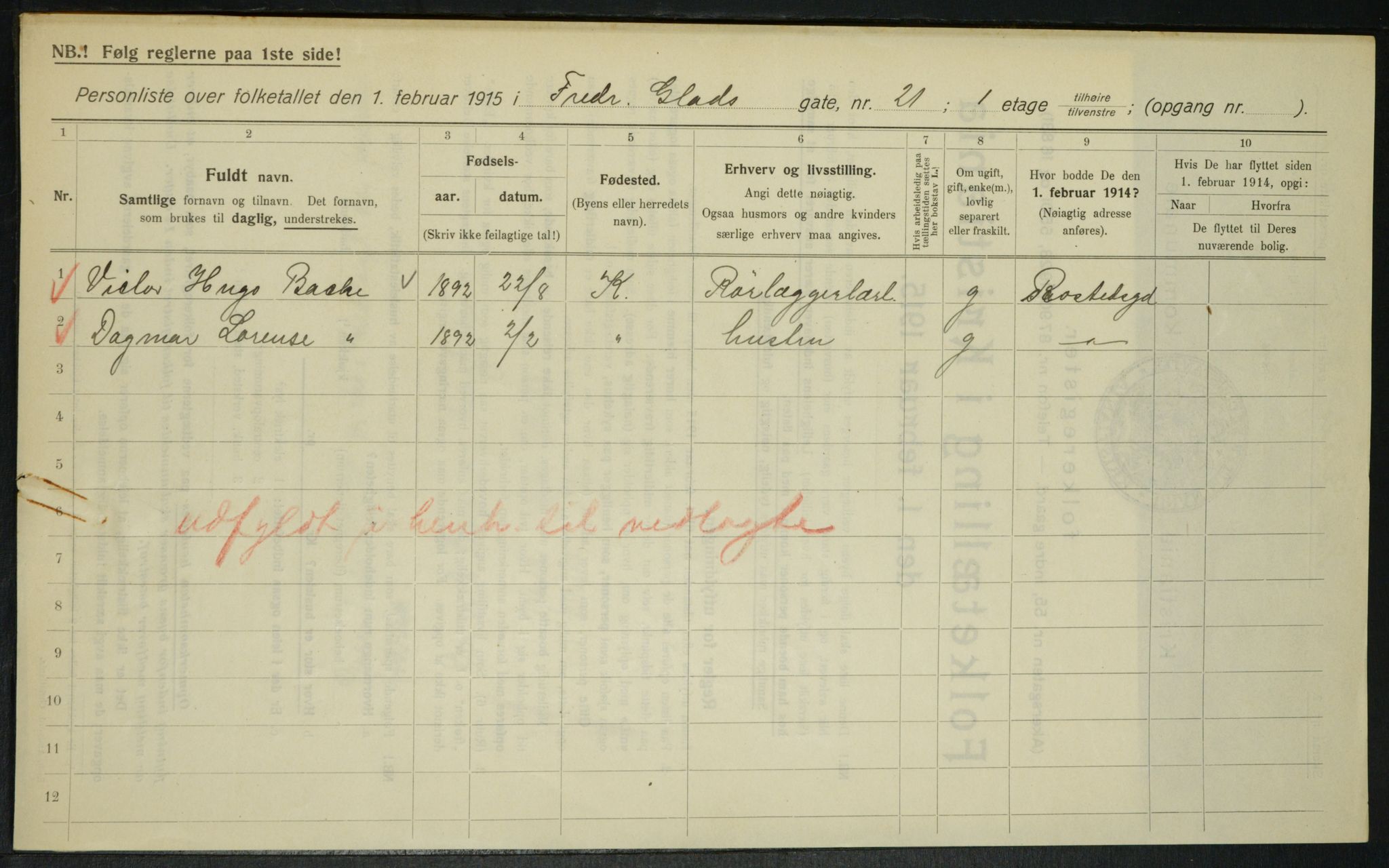 OBA, Municipal Census 1915 for Kristiania, 1915, p. 26149