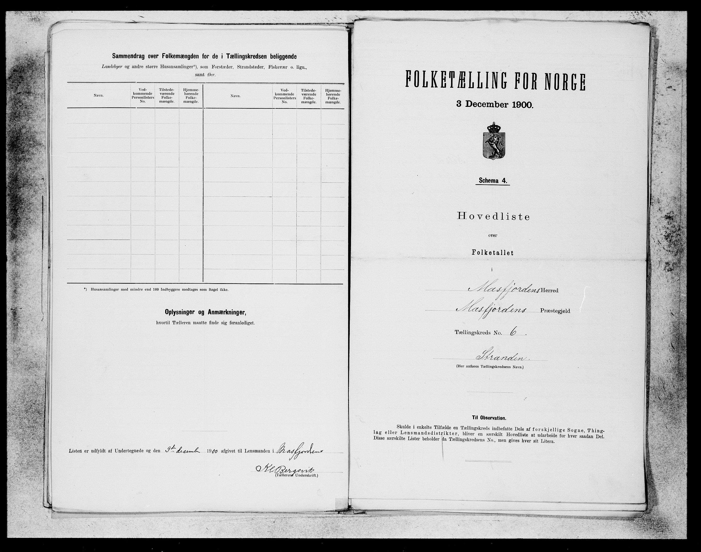 SAB, 1900 census for Masfjorden, 1900, p. 13