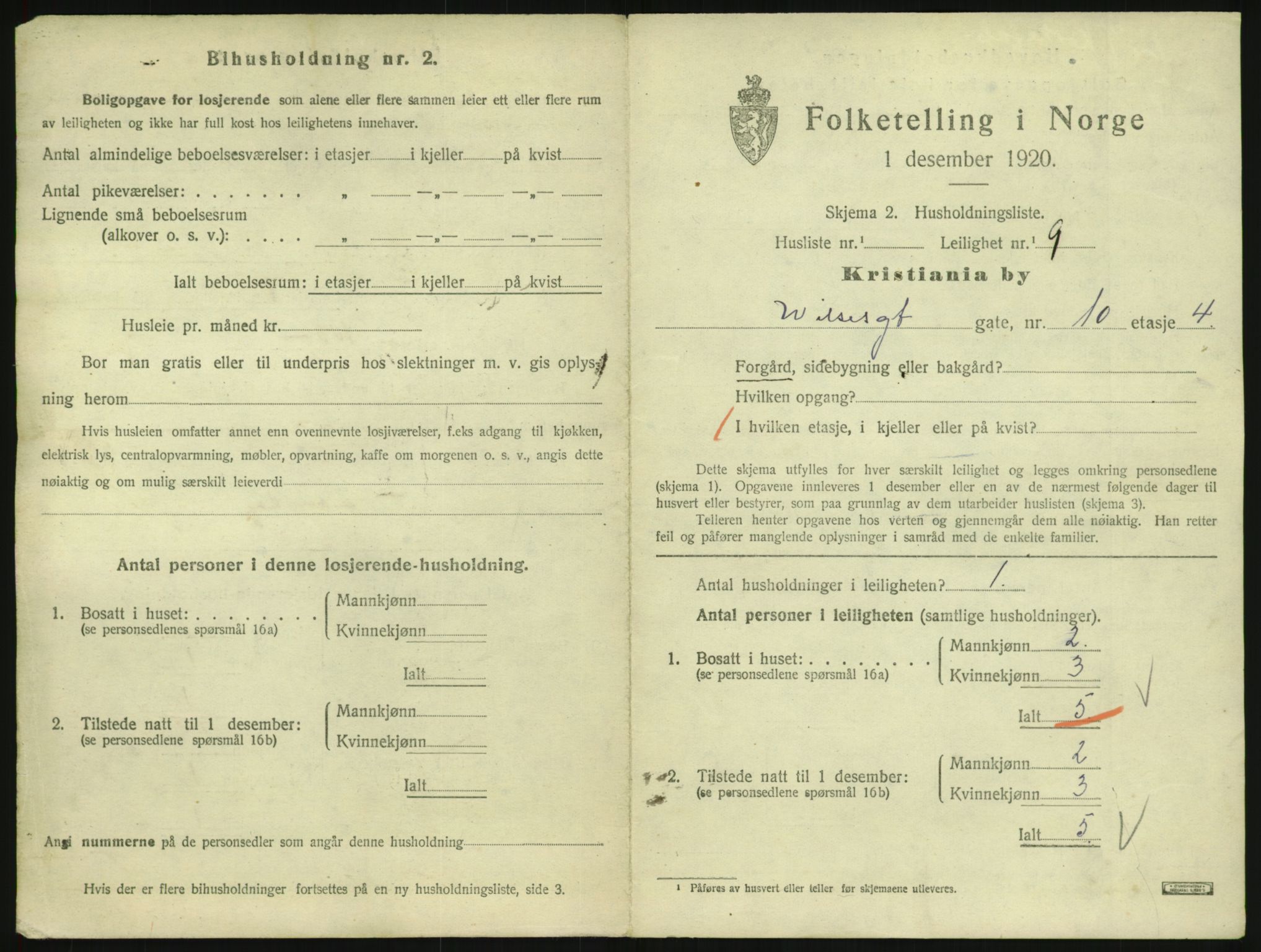 SAO, 1920 census for Kristiania, 1920, p. 129745