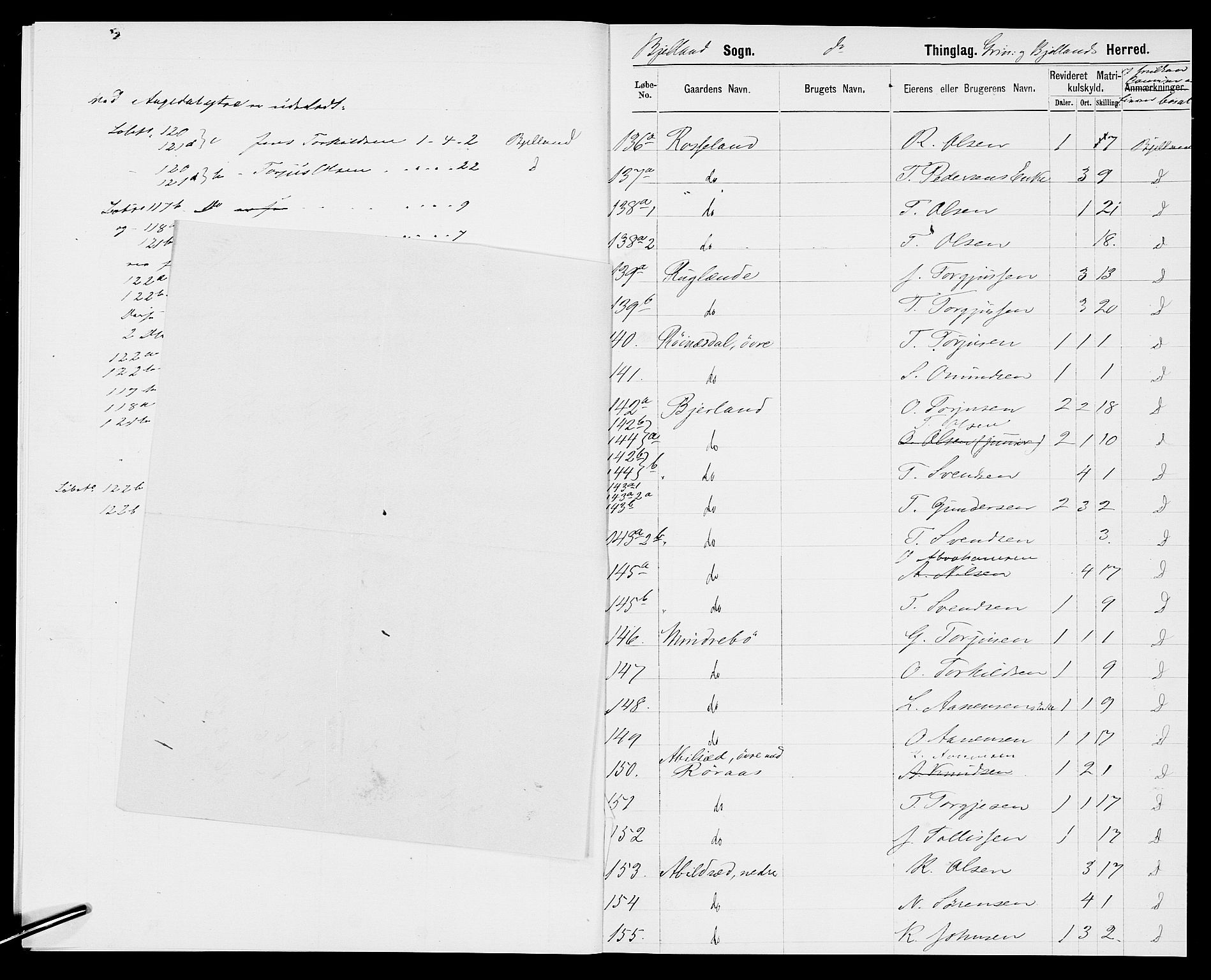 SAK, 1875 census for 1024P Bjelland, 1875, p. 12